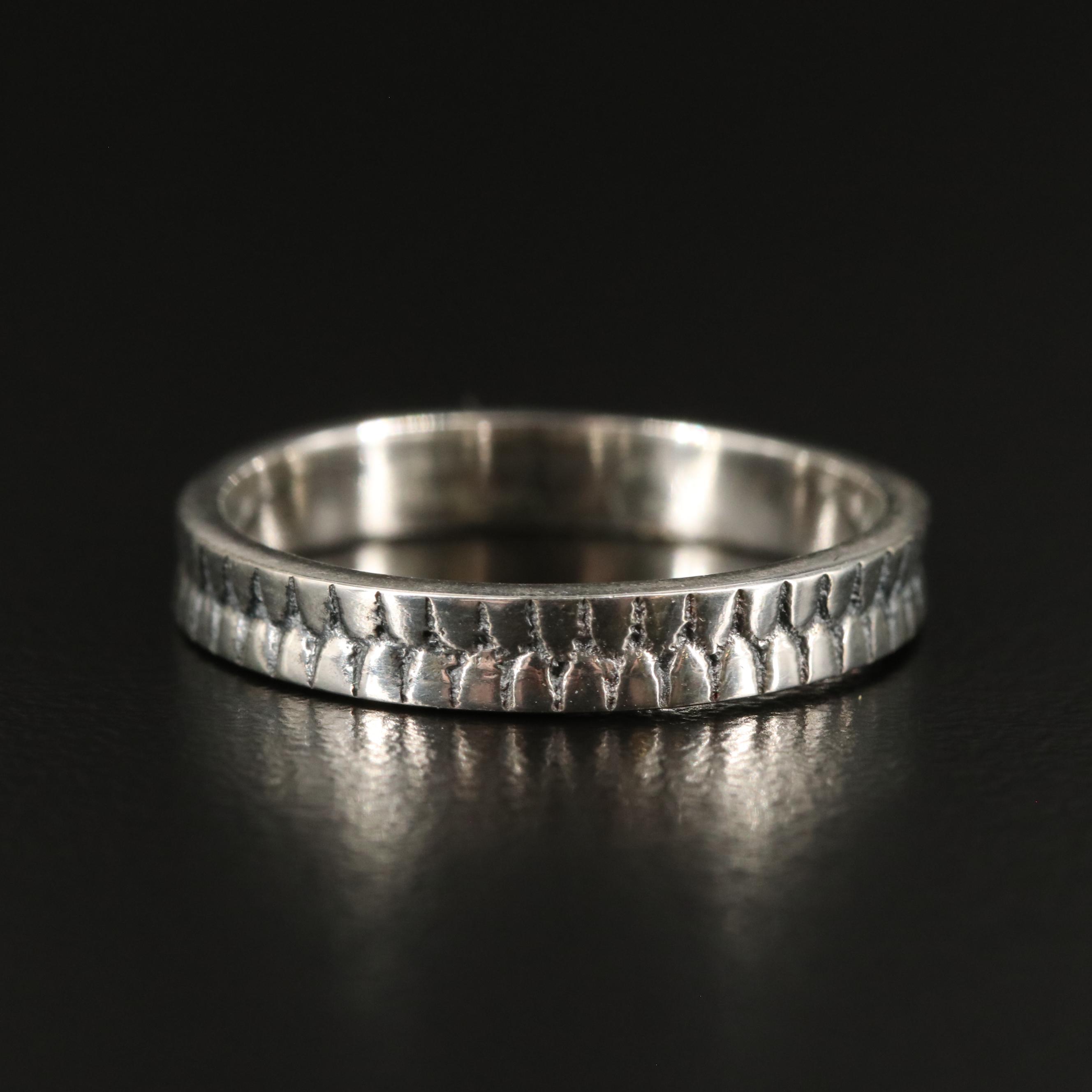 Sterling Textured Band