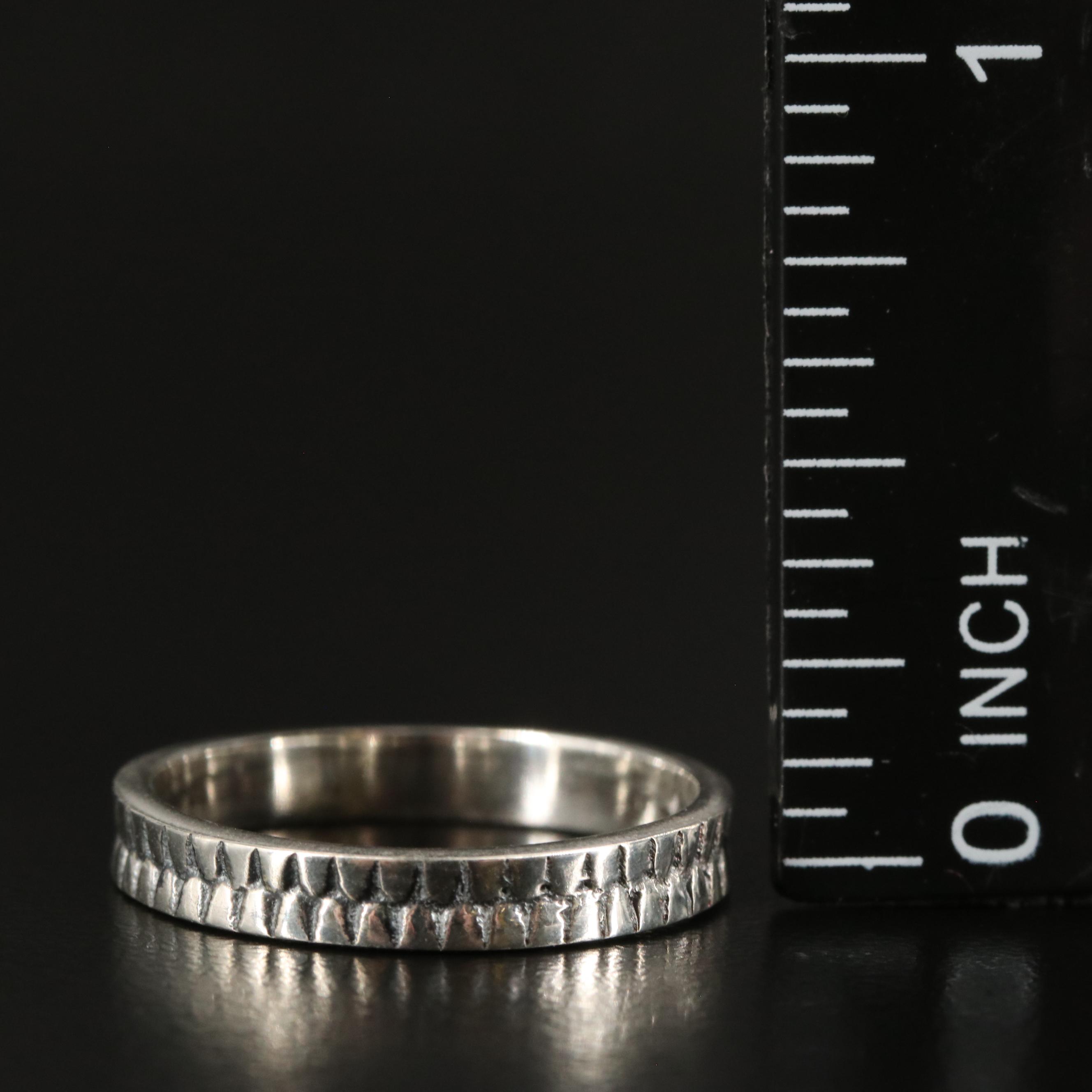 Sterling Textured Band
