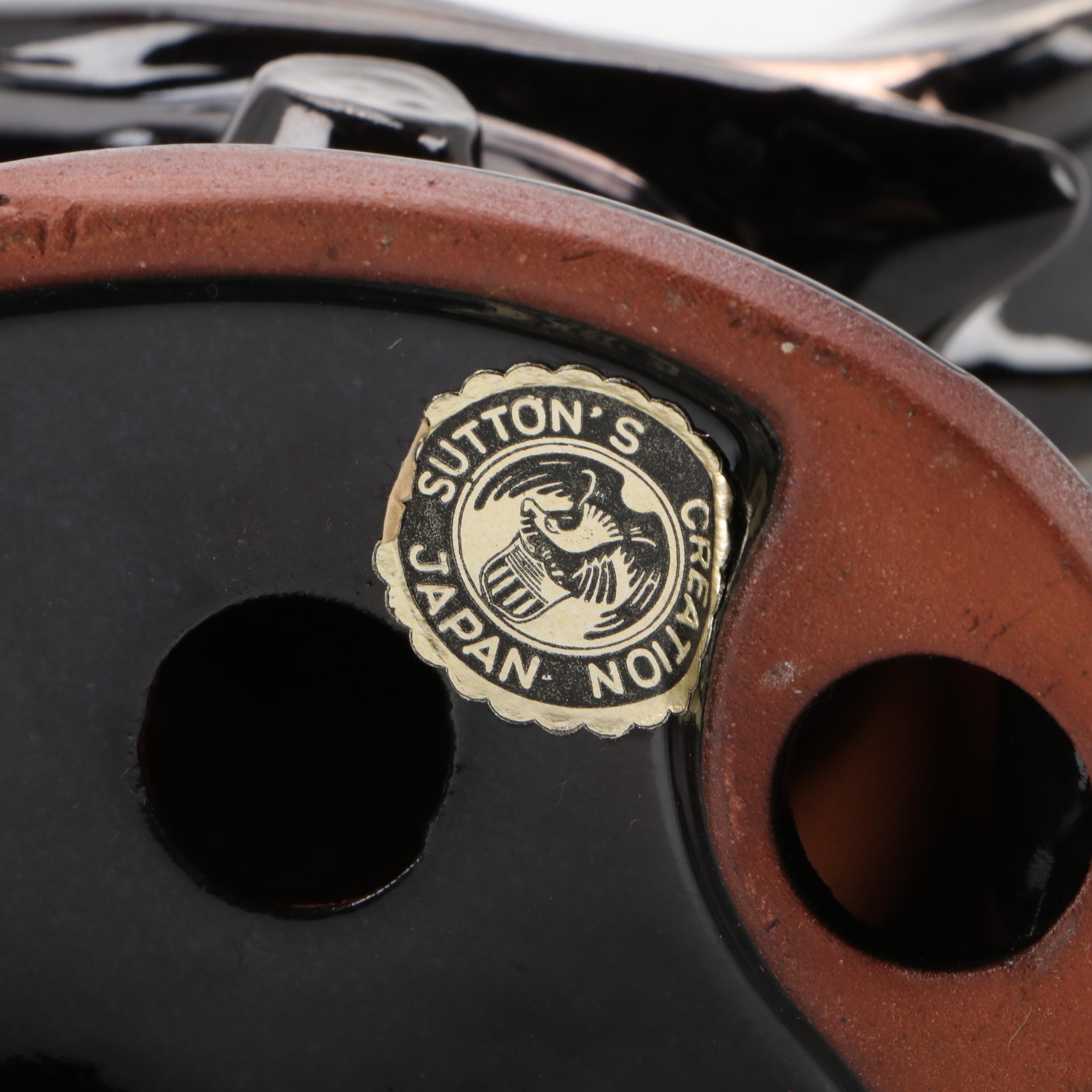 Sutton's Creation Gilt Accented Ceramic Phoenix Figurines, Mid to Late 20th C.