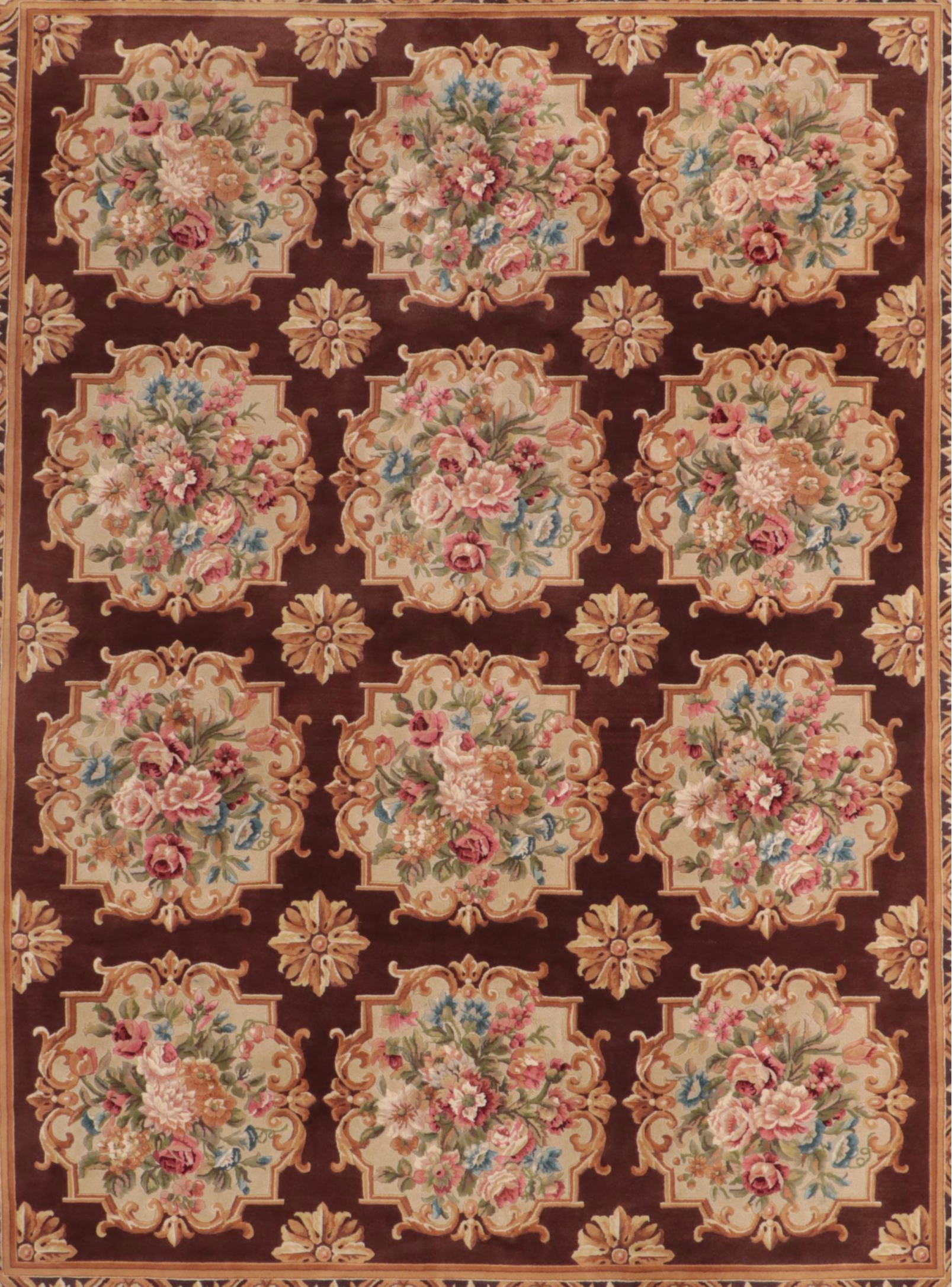 9'3 x 12'2 Machine Made Sino-French Aubusson Room Sized Rug