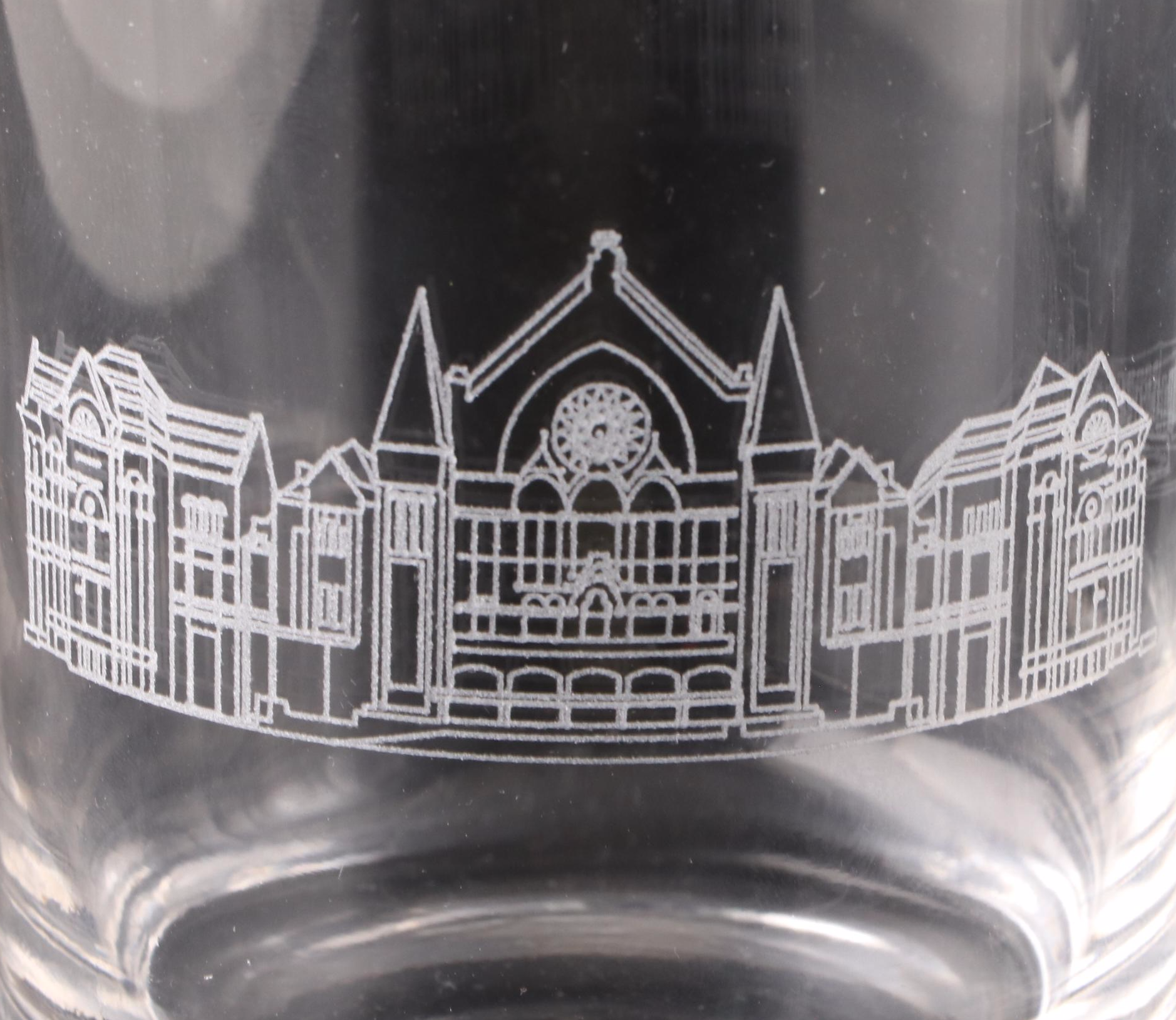 Gilson's "Cincinnati Scene" Double Old Fashioned Glasses and More Glass Tumblers