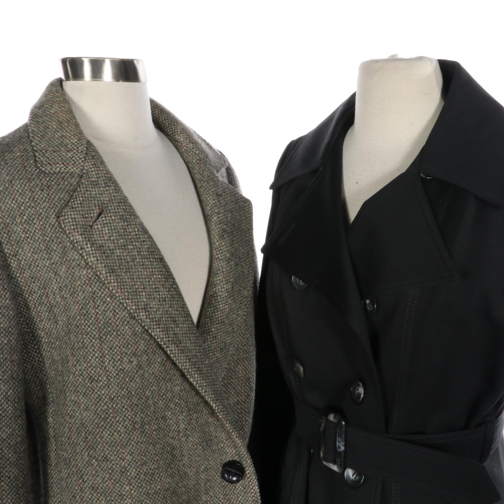 Mackintosh Wool Tweed Coat and LaSport Trench Coat with Liner