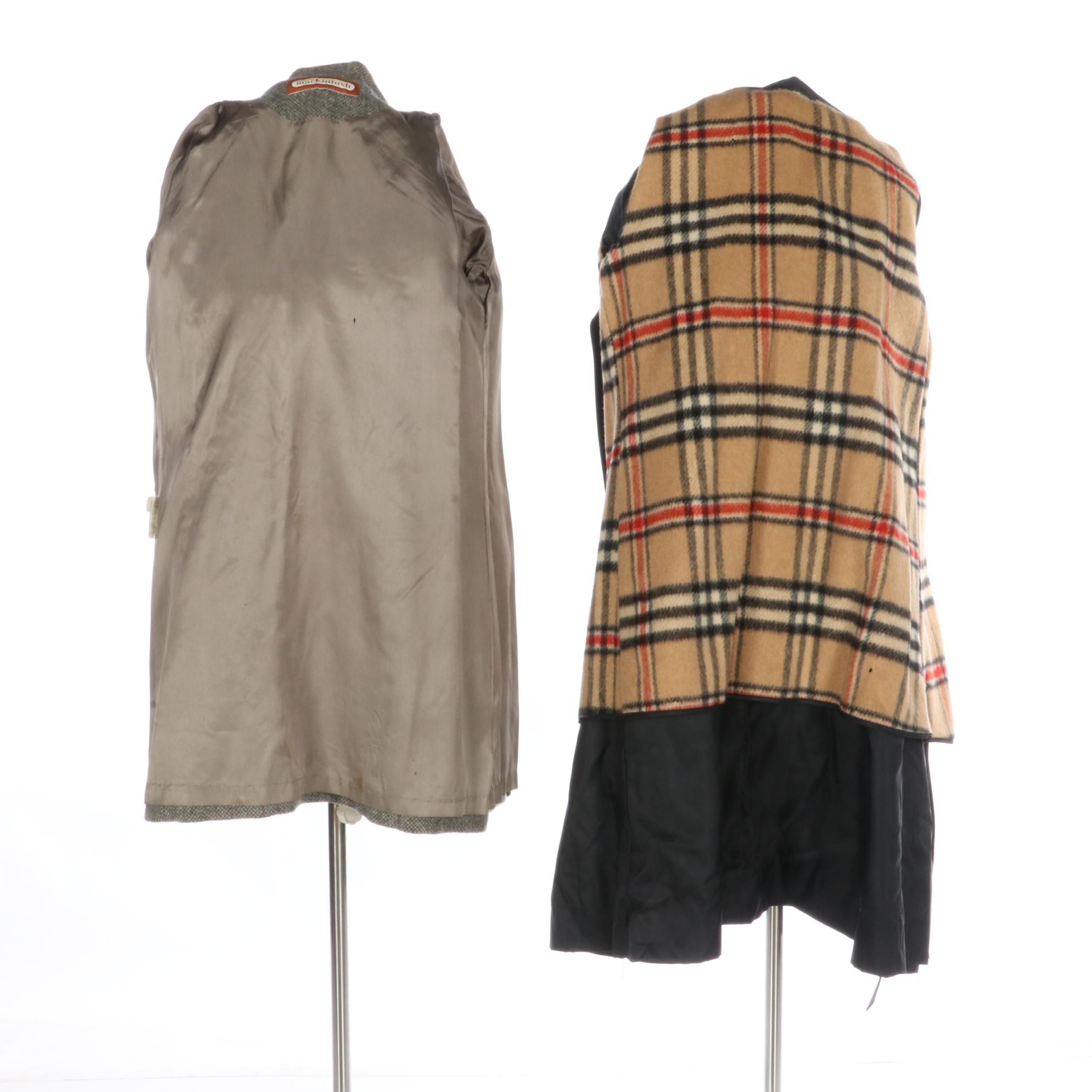 Mackintosh Wool Tweed Coat and LaSport Trench Coat with Liner
