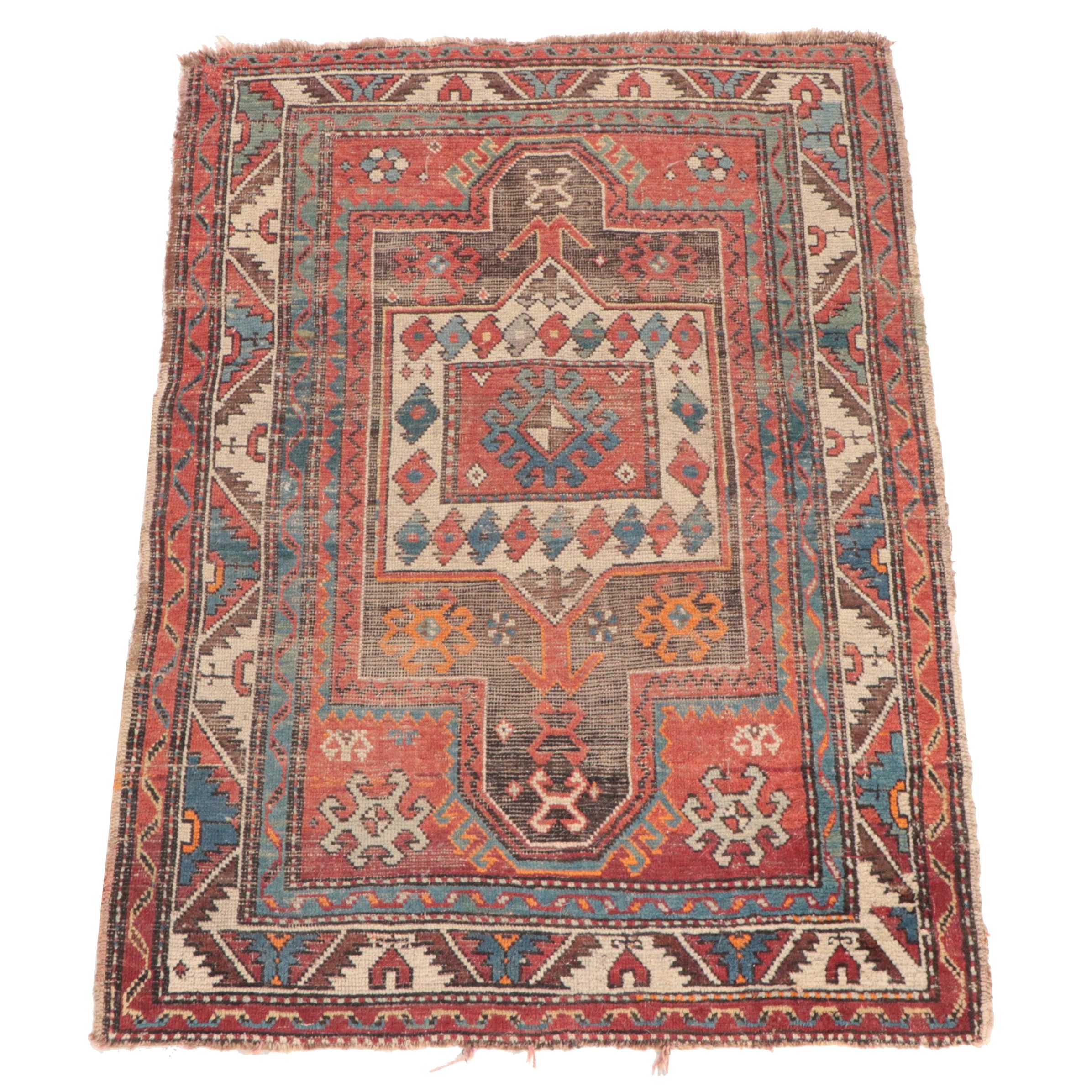 3' x 4'1 Hand-Knotted Caucasian Kazak Accent Rug