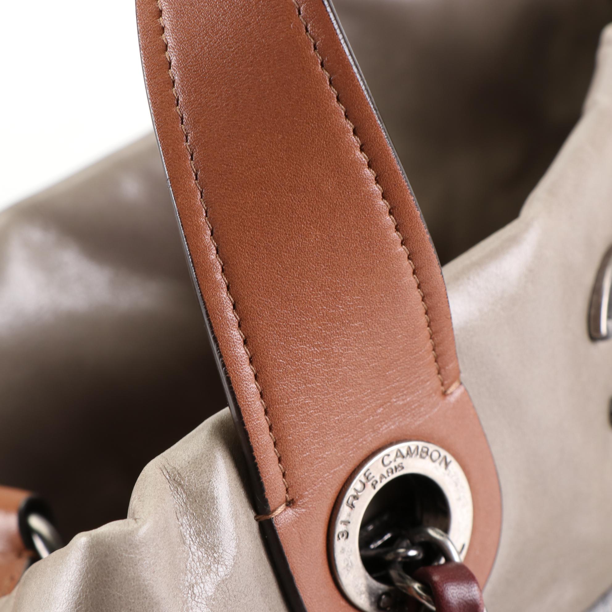 Chanel Quilted Textile and Leather Two-Way Handbag