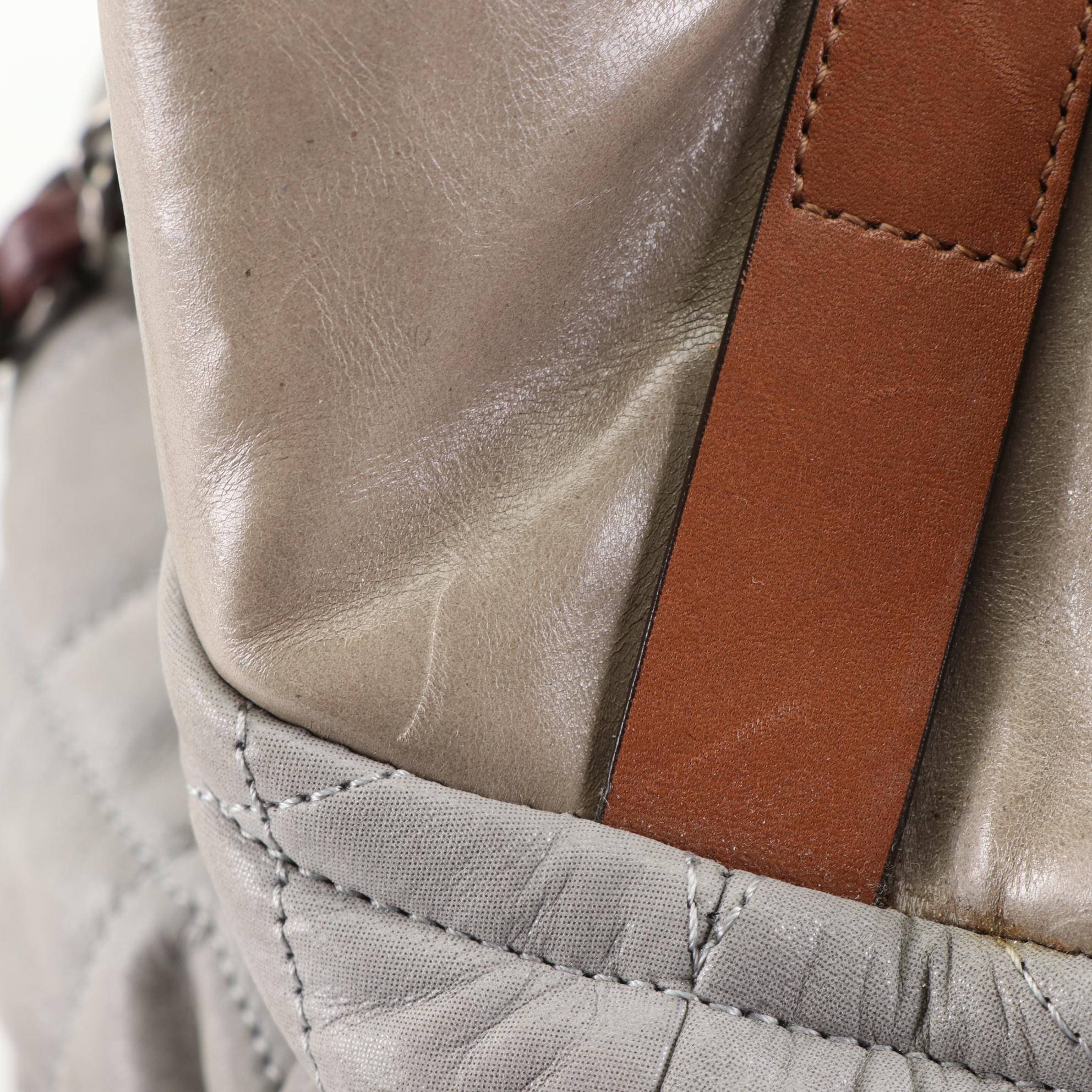 Chanel Quilted Textile and Leather Two-Way Handbag