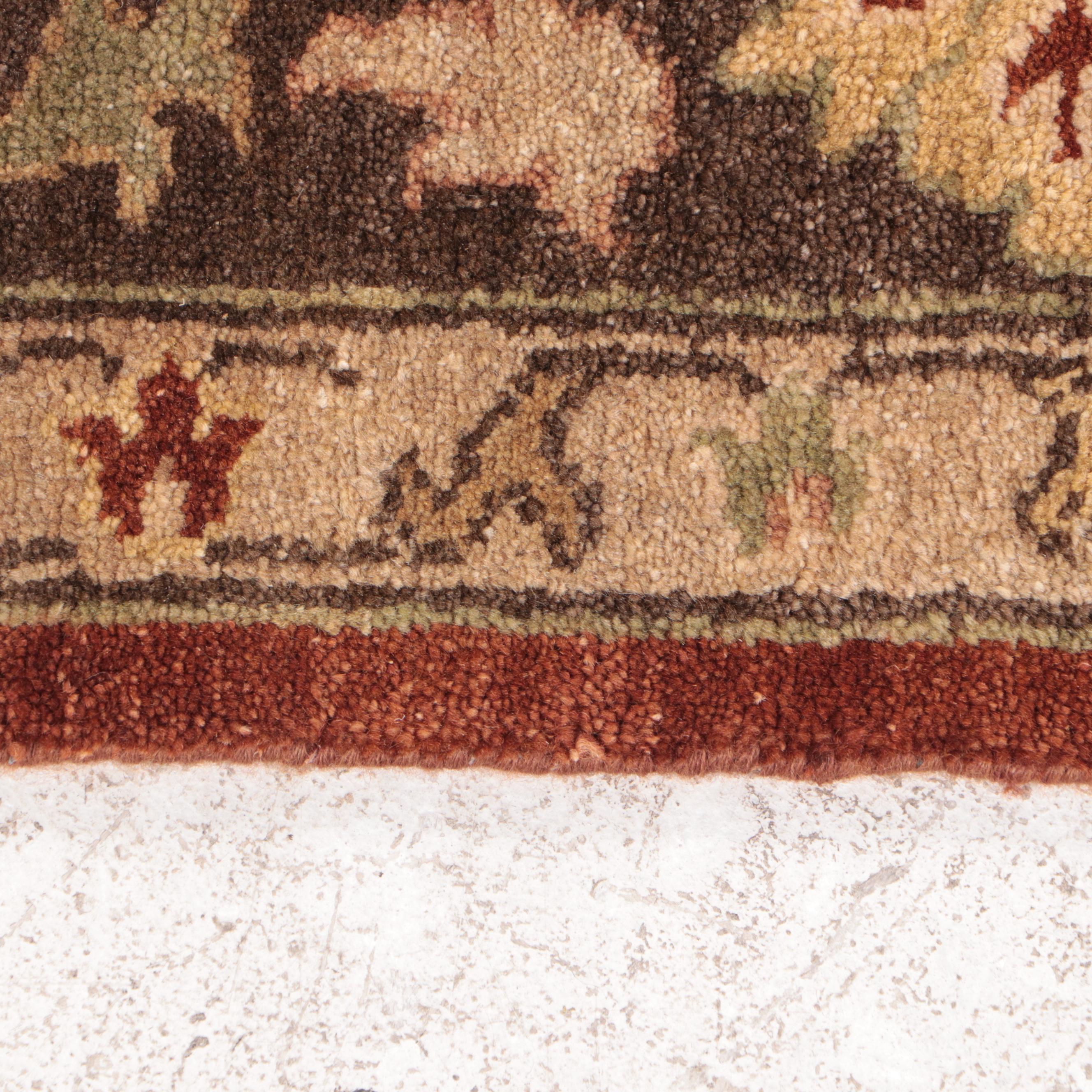 7'11 x 9'10 Hand-Knotted Indian Agra Area Rug