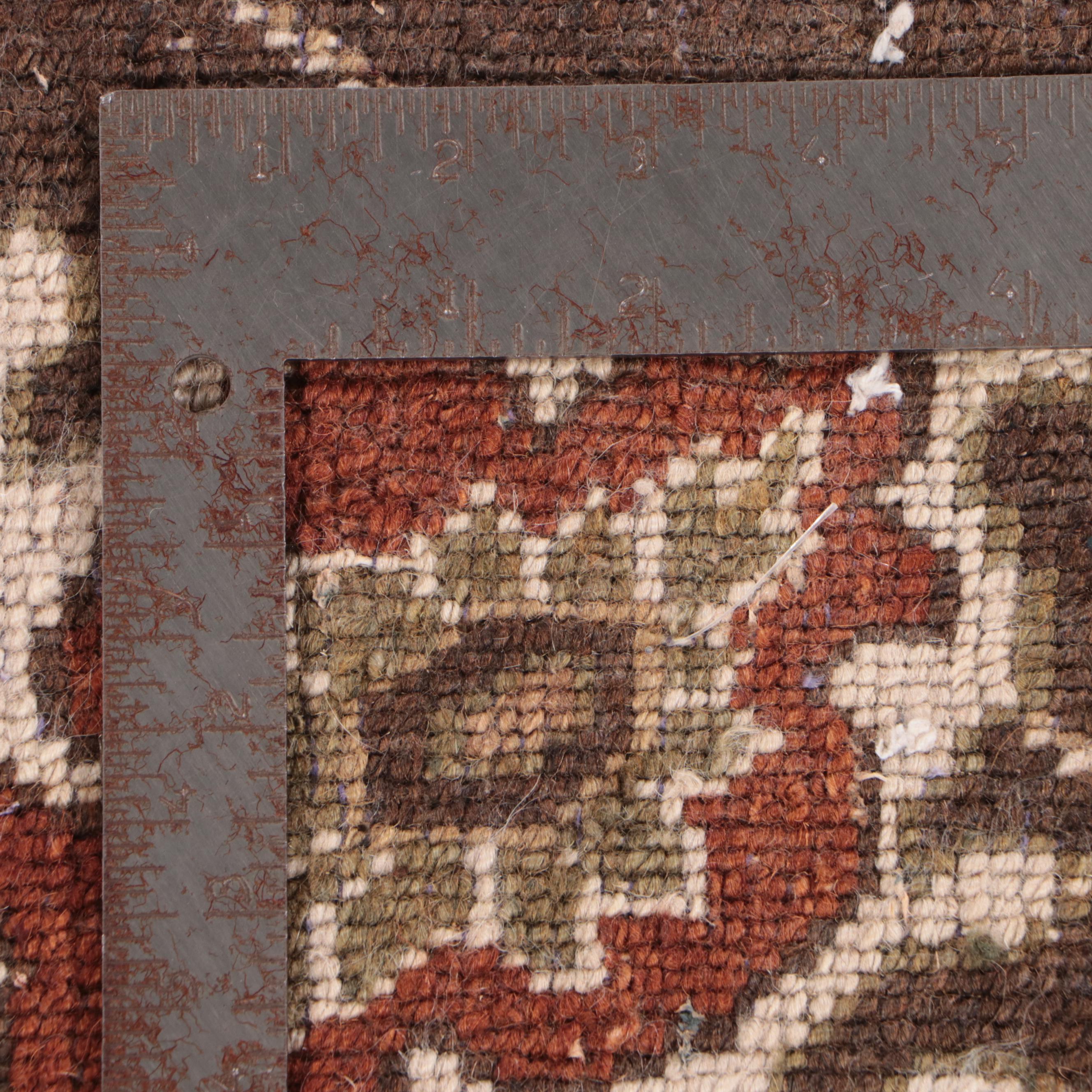 7'11 x 9'10 Hand-Knotted Indian Agra Area Rug