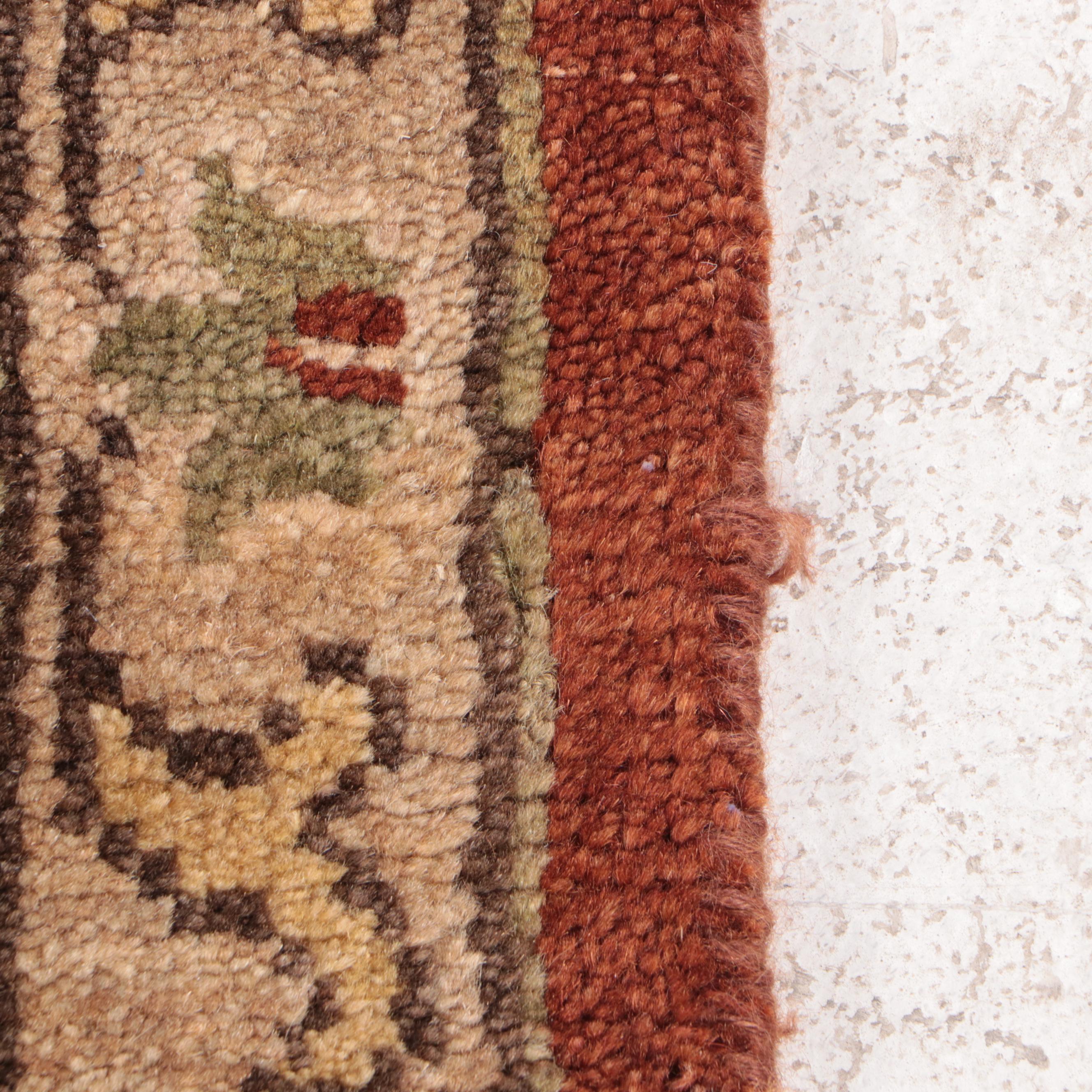 7'11 x 9'10 Hand-Knotted Indian Agra Area Rug