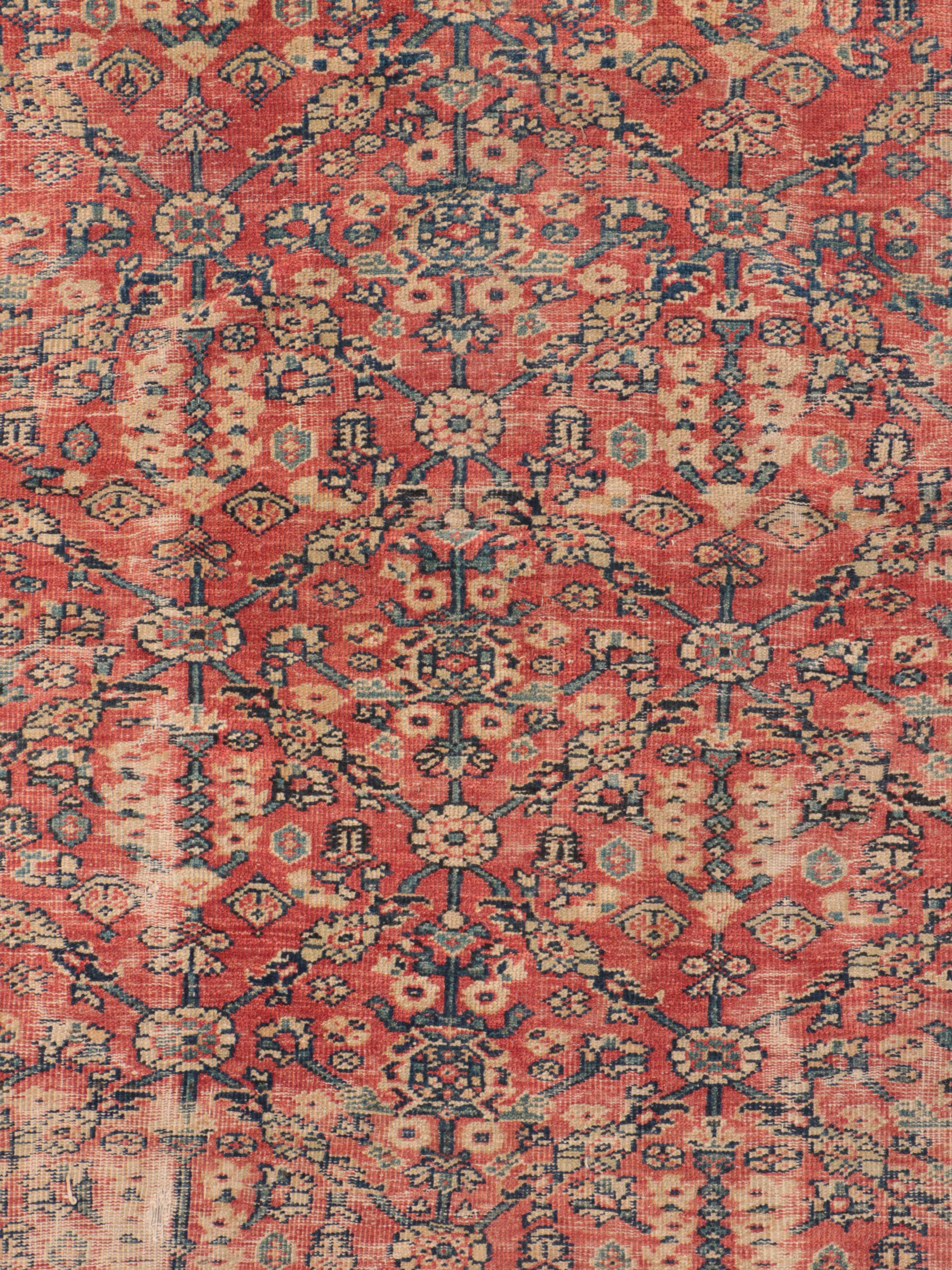 8'11 x 10'9 Hand-Knotted Persian Veramin Area Rug