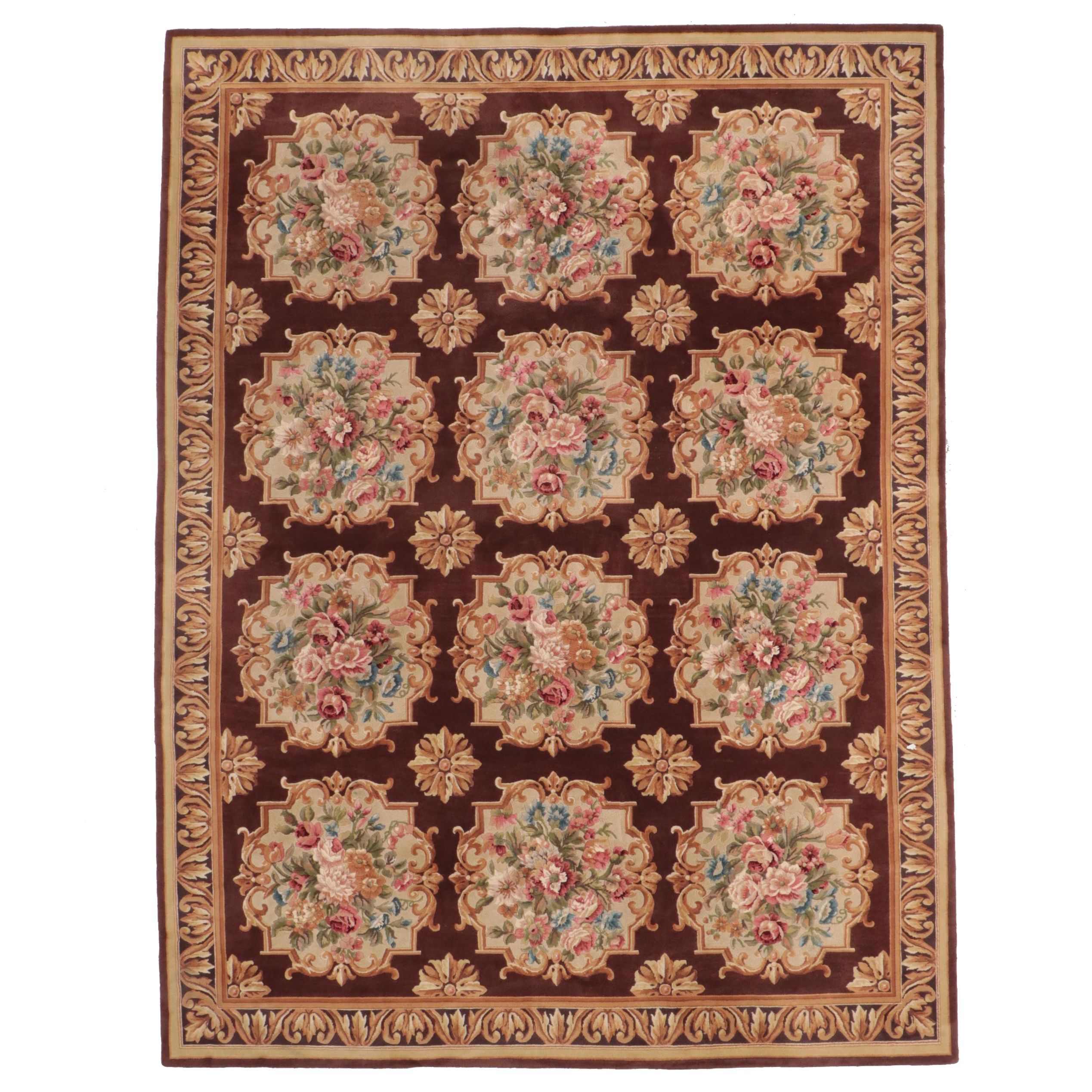 9'3 x 12'2 Machine Made Sino-French Aubusson Room Sized Rug