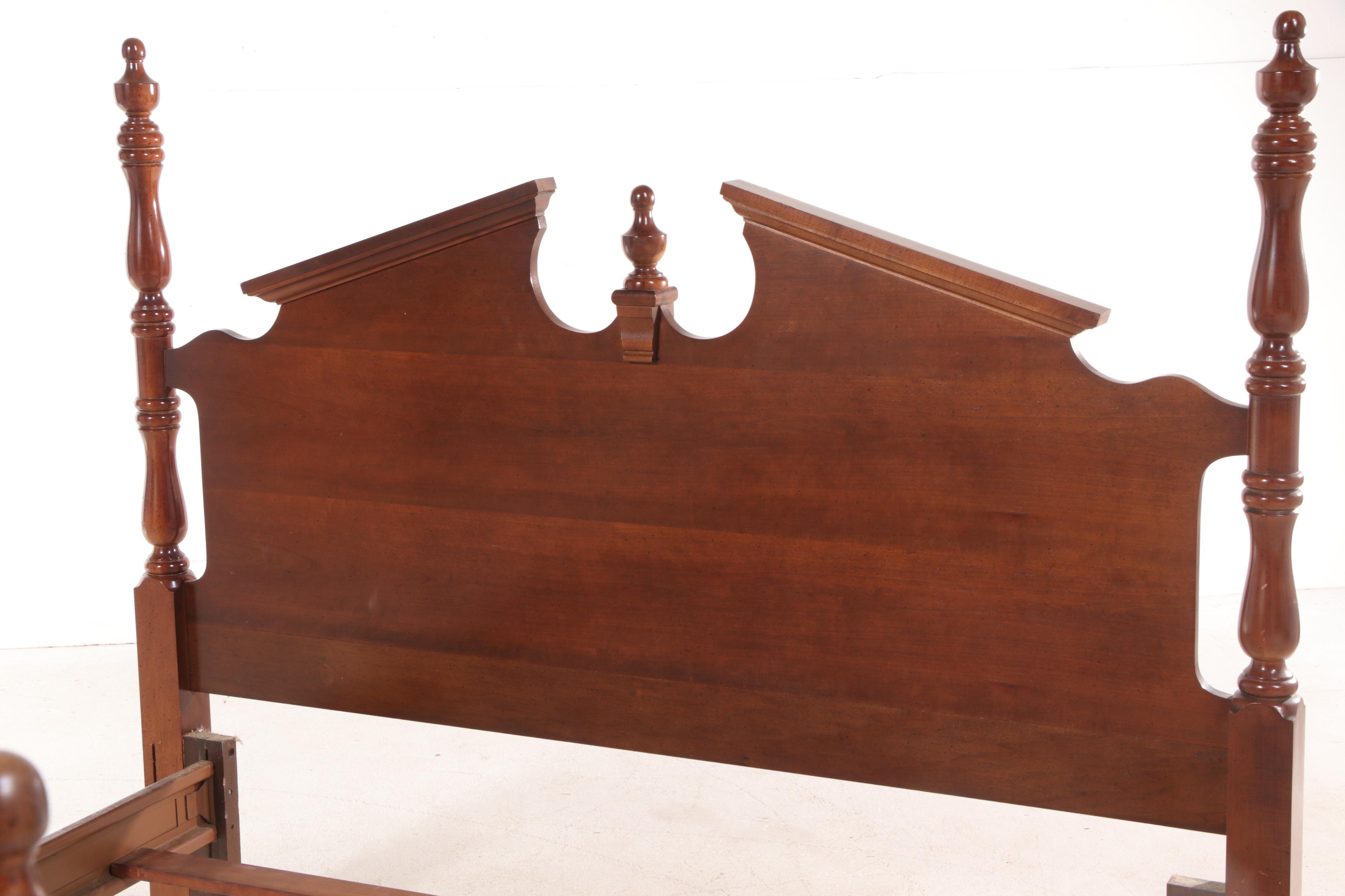 Federal Style Cherrywood Full/Queen Size Four-Post Bed Frame