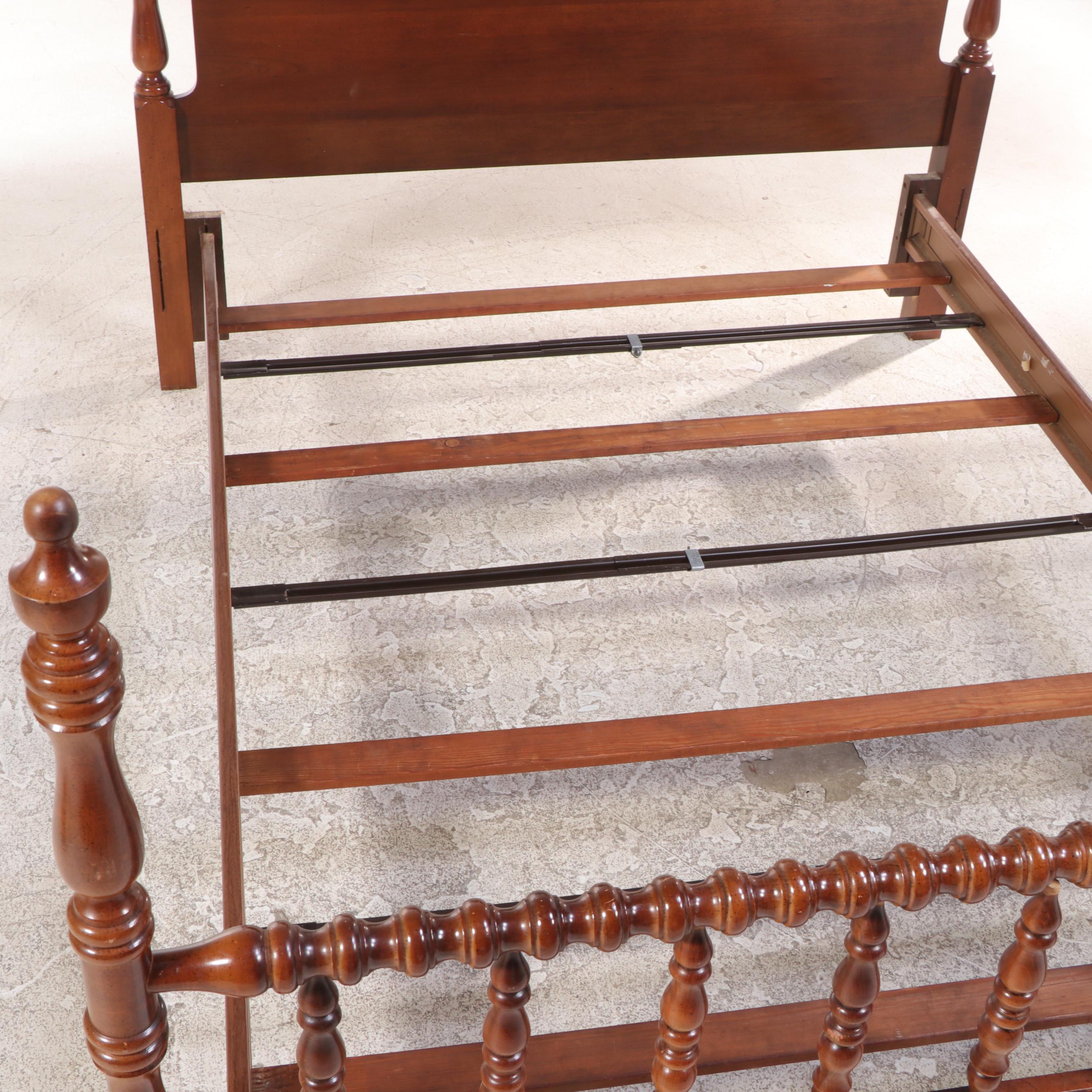 Federal Style Cherrywood Full/Queen Size Four-Post Bed Frame