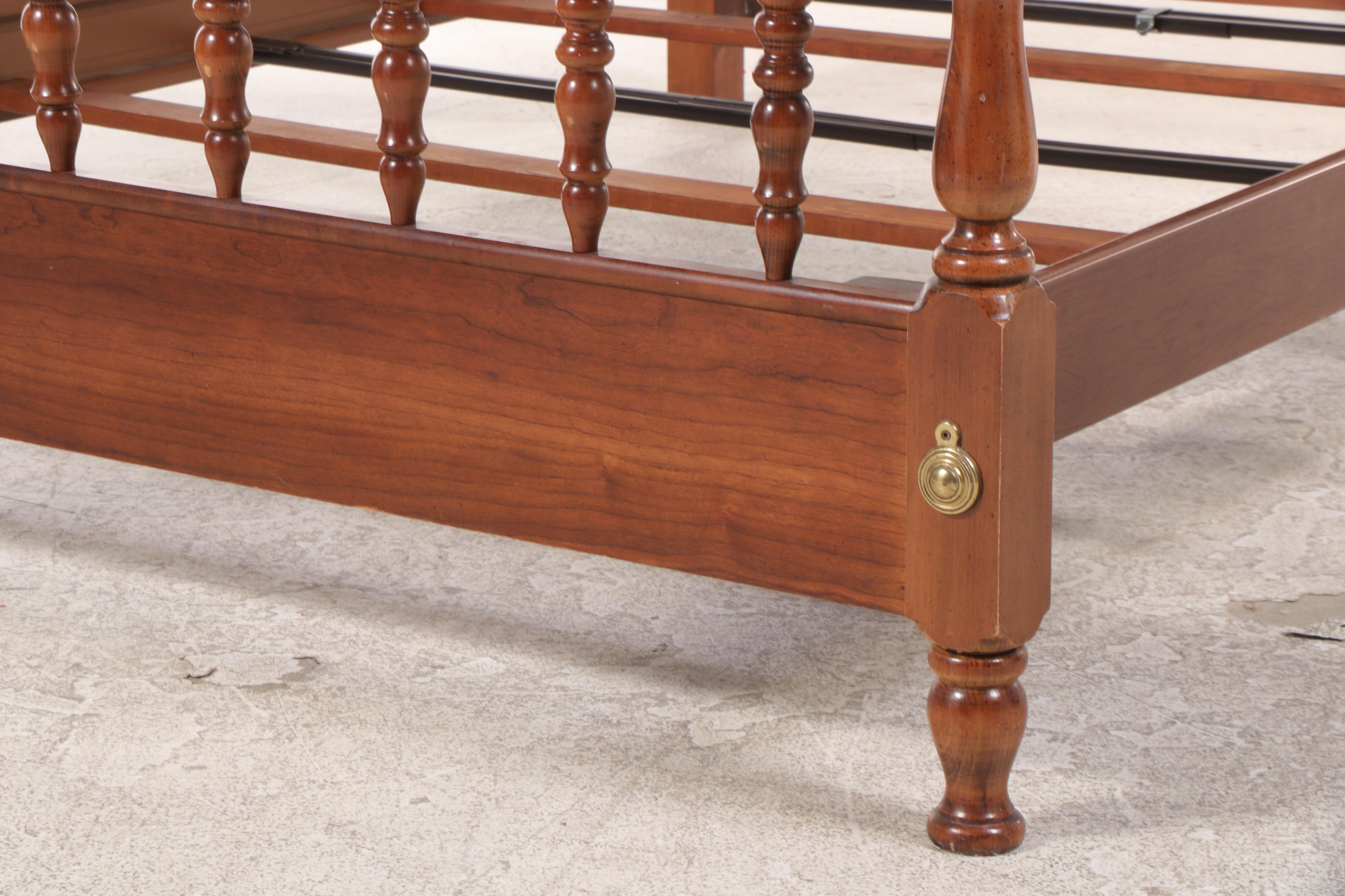 Federal Style Cherrywood Full/Queen Size Four-Post Bed Frame