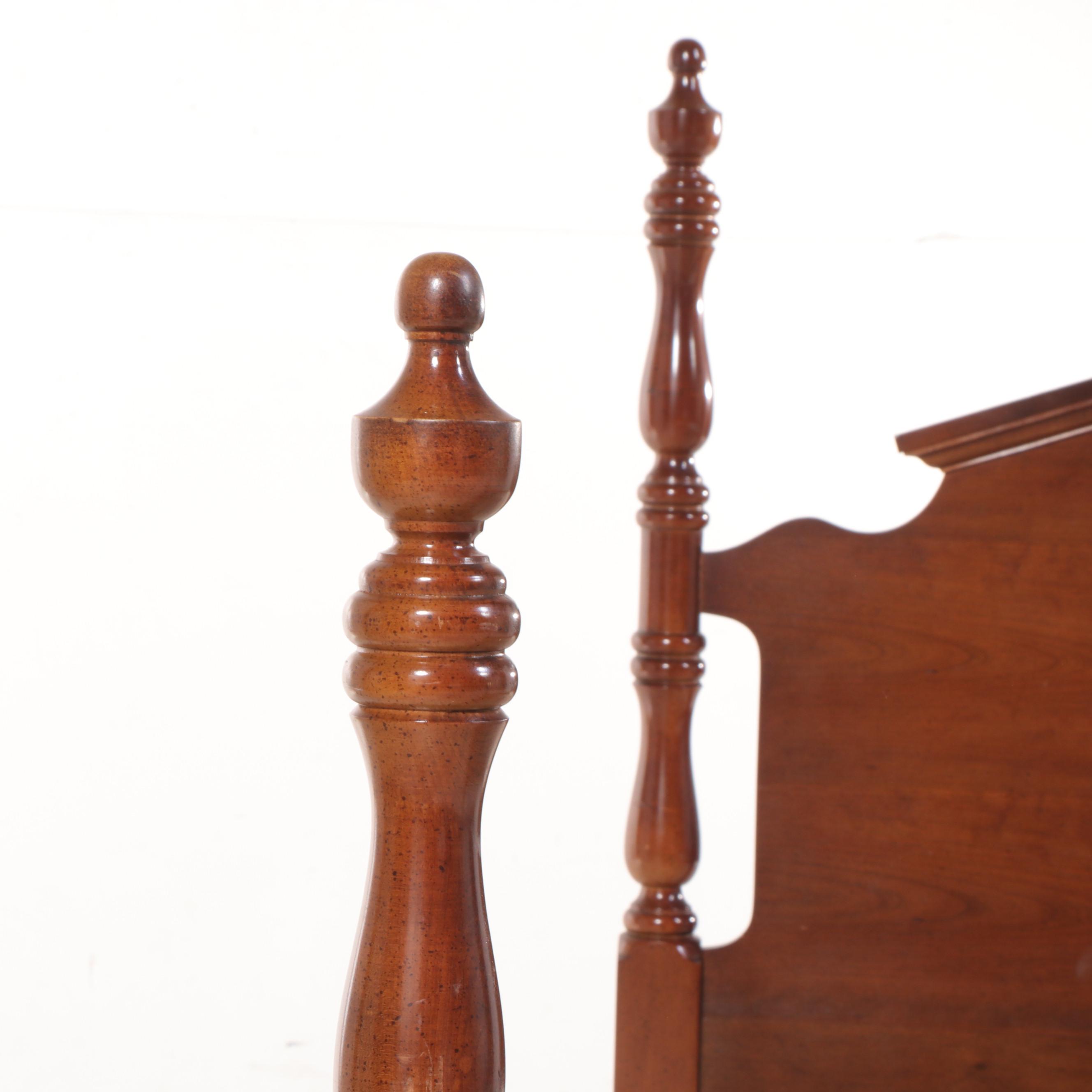 Federal Style Cherrywood Full/Queen Size Four-Post Bed Frame