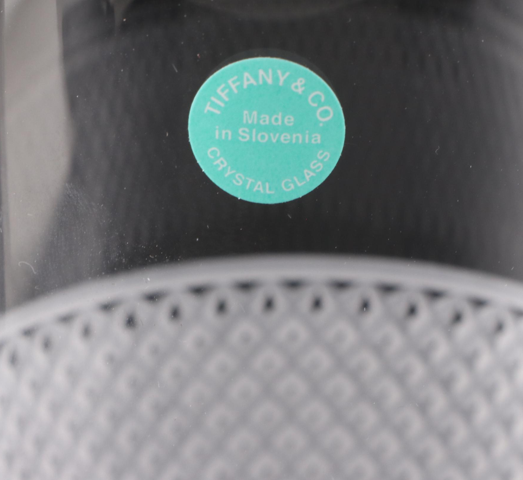 Tiffany & Co. "Diamond Point" Crystal Wine Glasses and Decanter