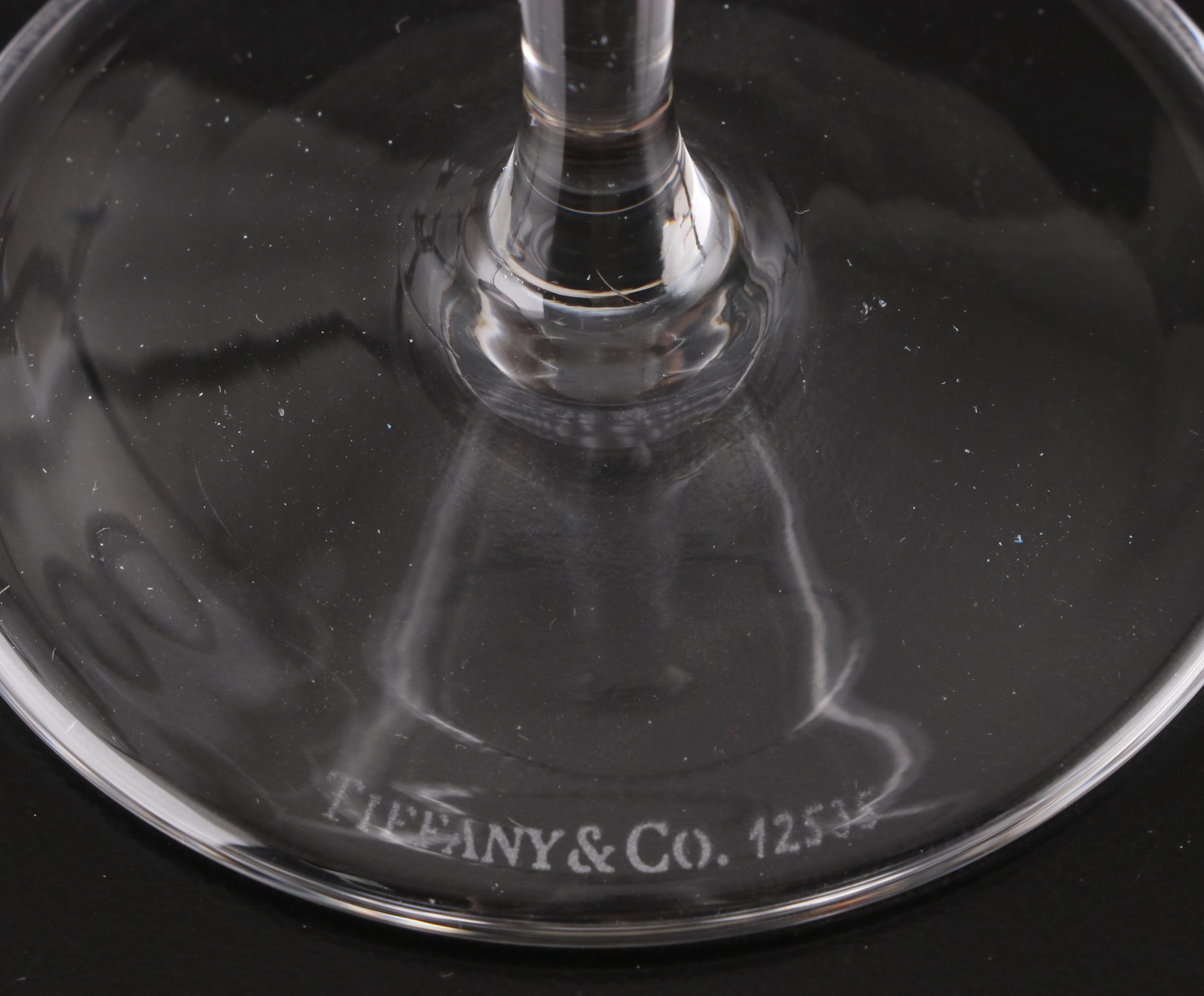 Tiffany & Co. "Diamond Point" Crystal Wine Glasses and Decanter