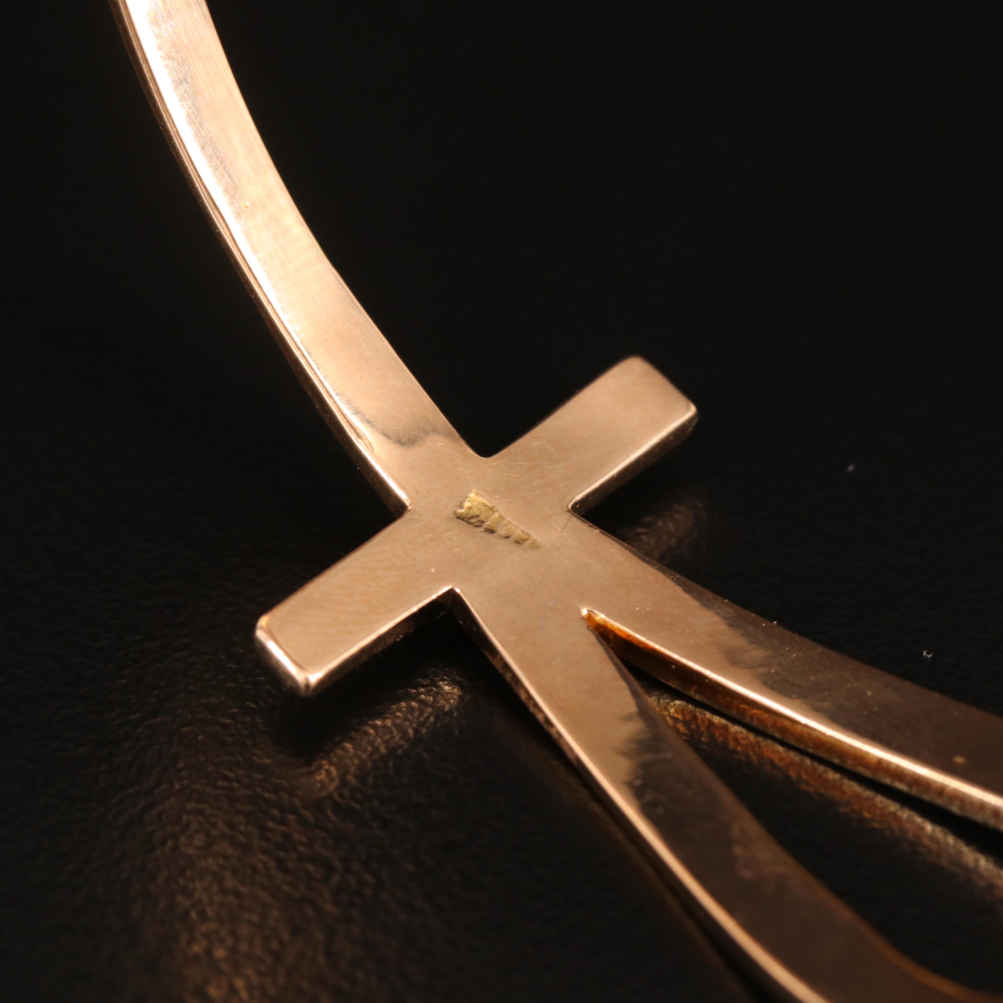 18K Rose Gold Ankh Bangle