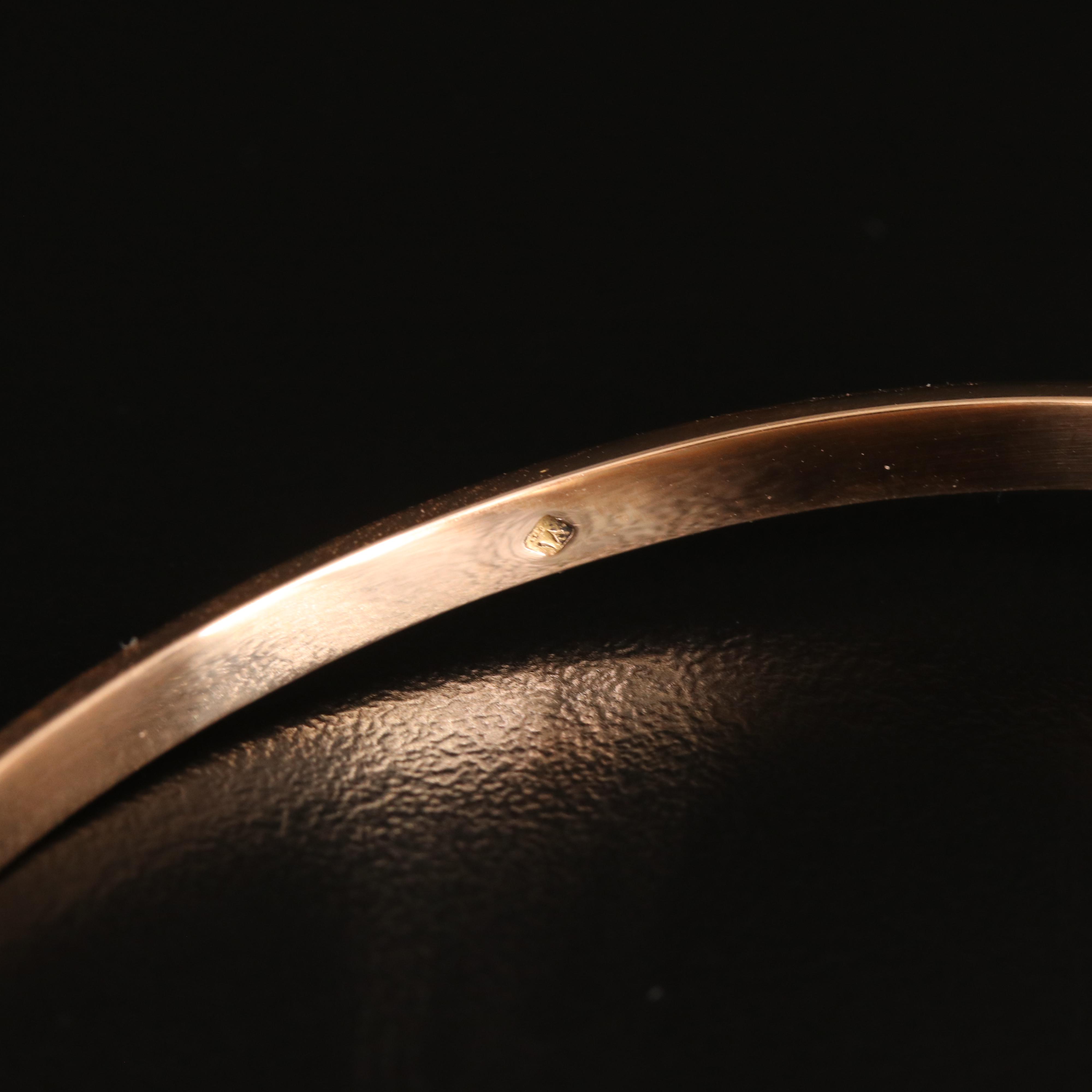 18K Rose Gold Ankh Bangle