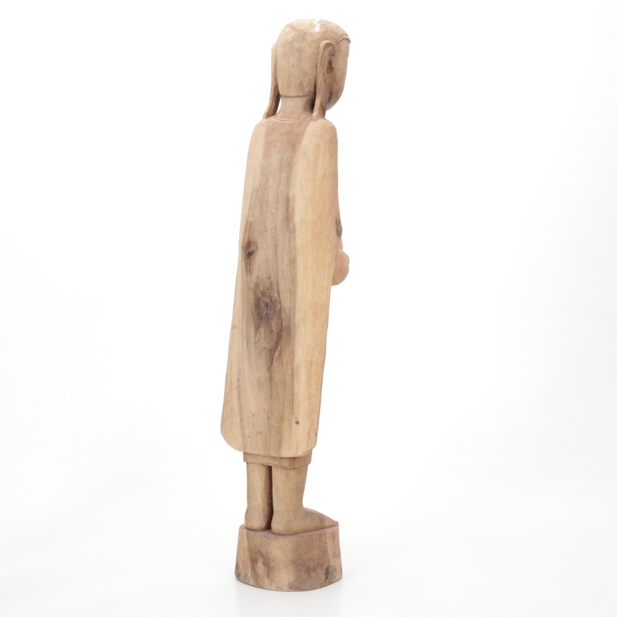 Gene Hamby Bookends with International Wood Art Carvings