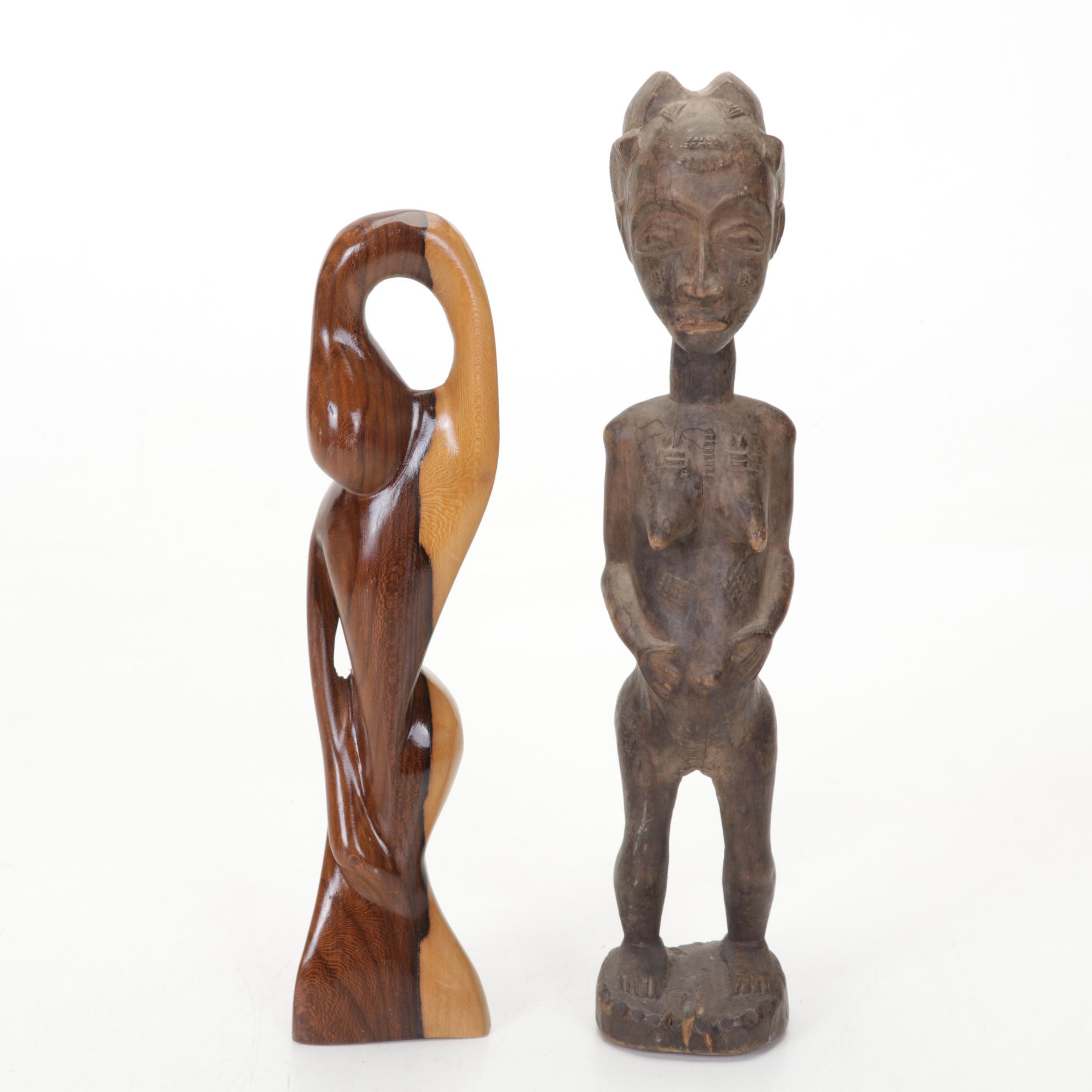 Gene Hamby Bookends with International Wood Art Carvings