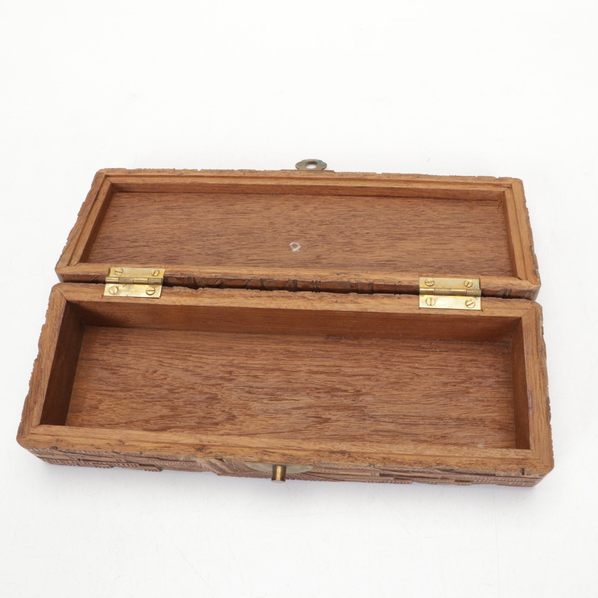 Gene Hamby Bookends with International Wood Art Carvings