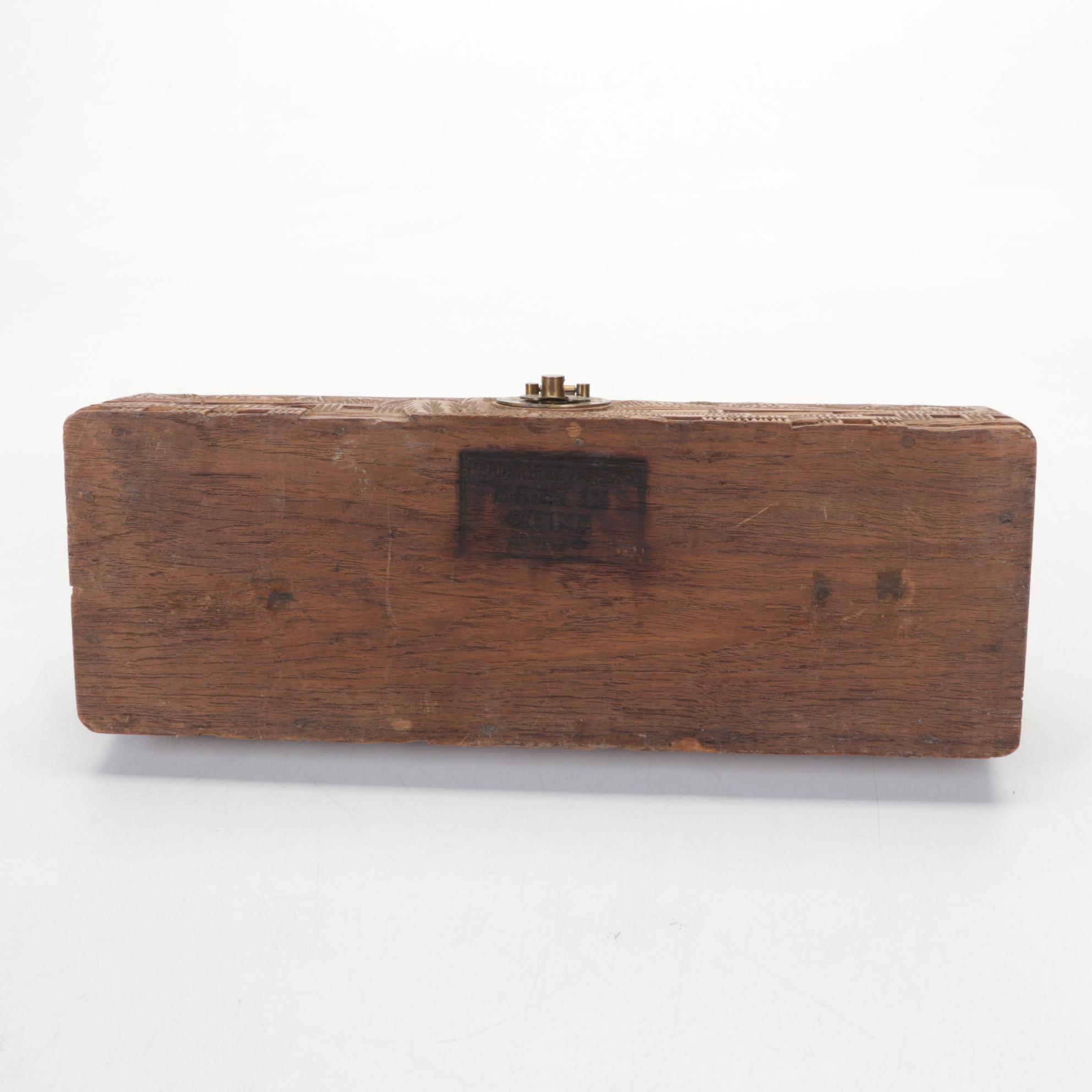 Gene Hamby Bookends with International Wood Art Carvings