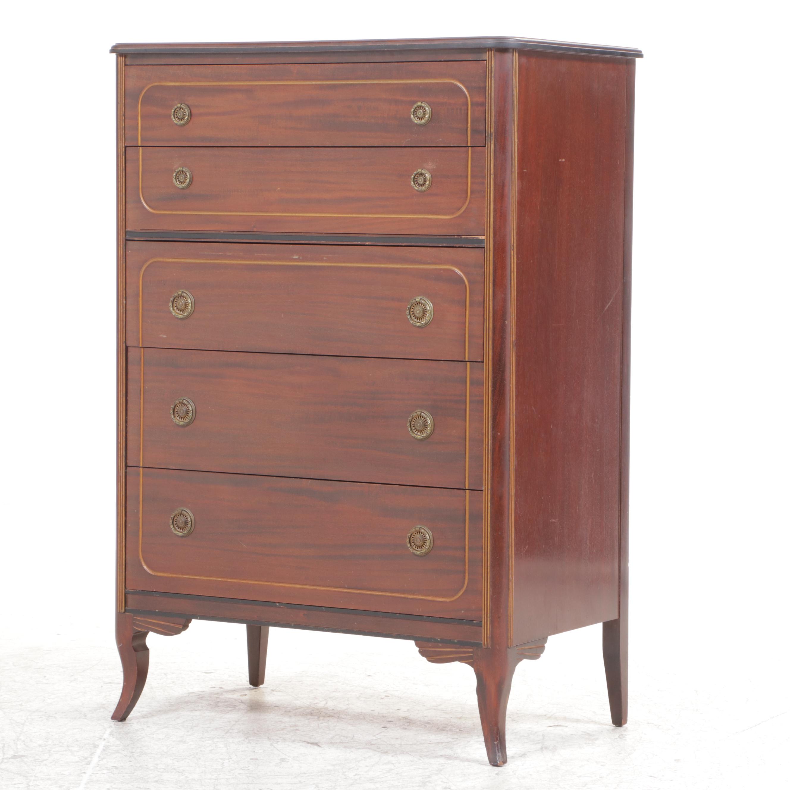 Neoclassical Style Mahogany Bedroom Suite, 1920s