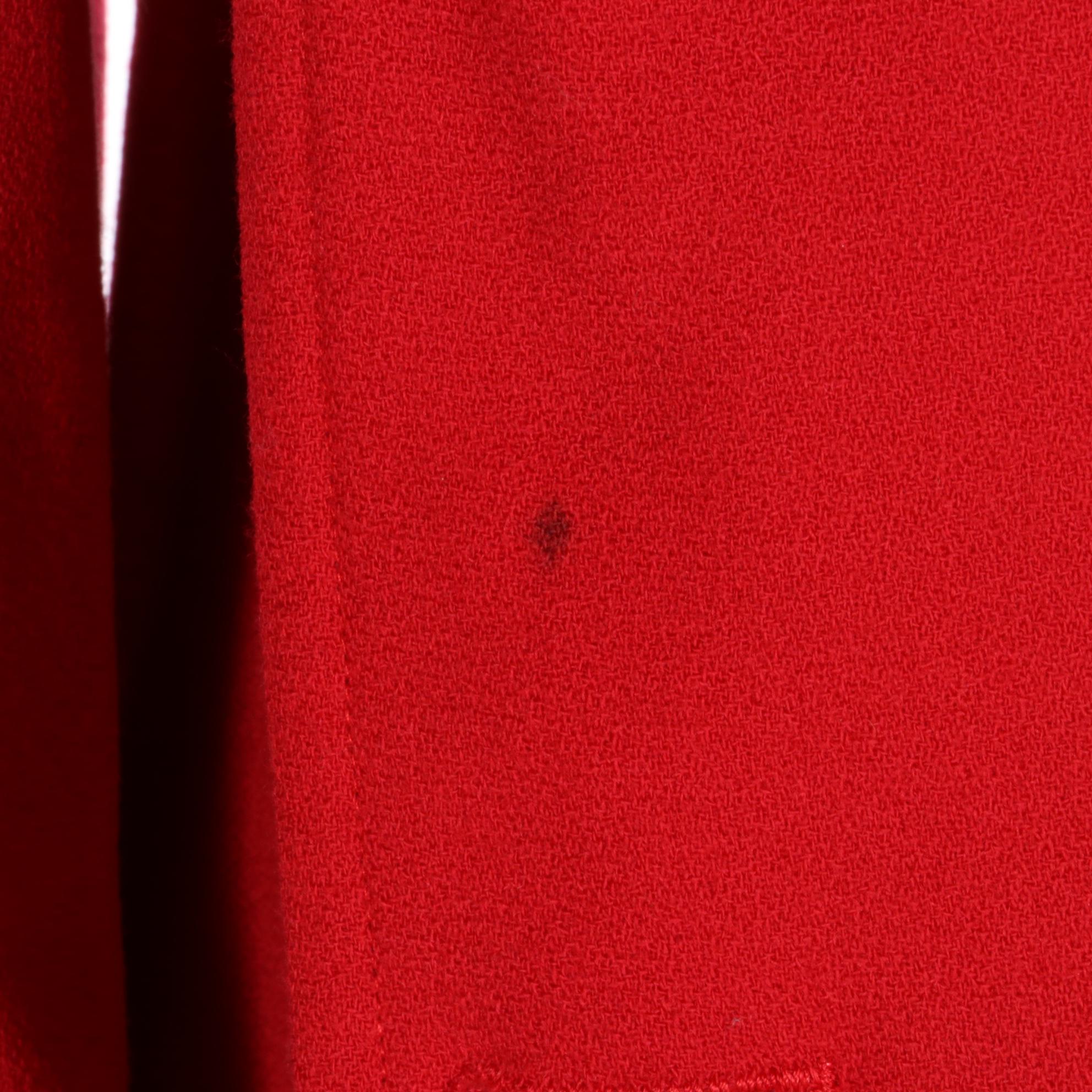 Christian Dior Red Skirt Suit in Wool Crepe