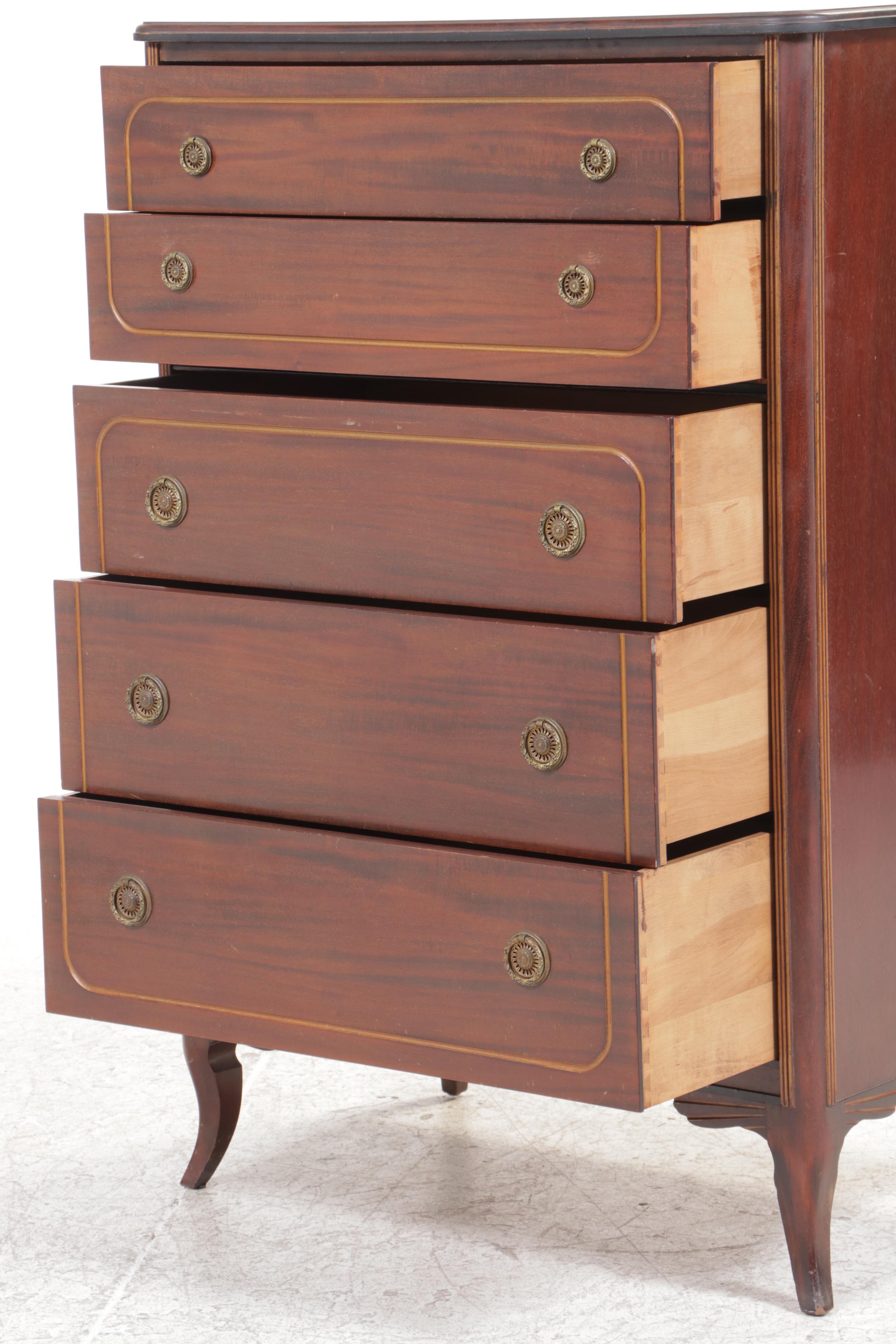 Neoclassical Style Mahogany Bedroom Suite, 1920s