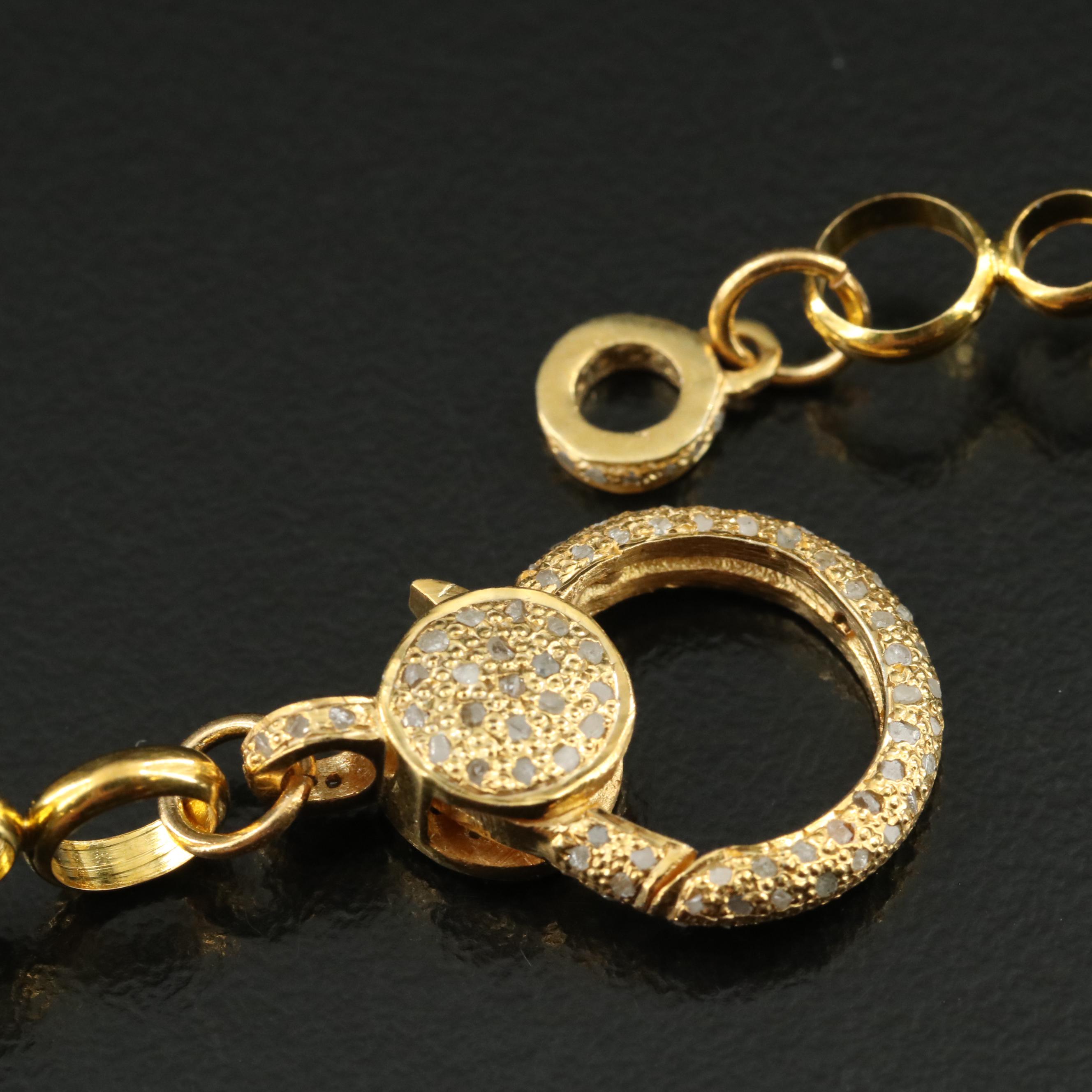 Rope Length Pearl Necklace with Sterling and Diamond Clasp