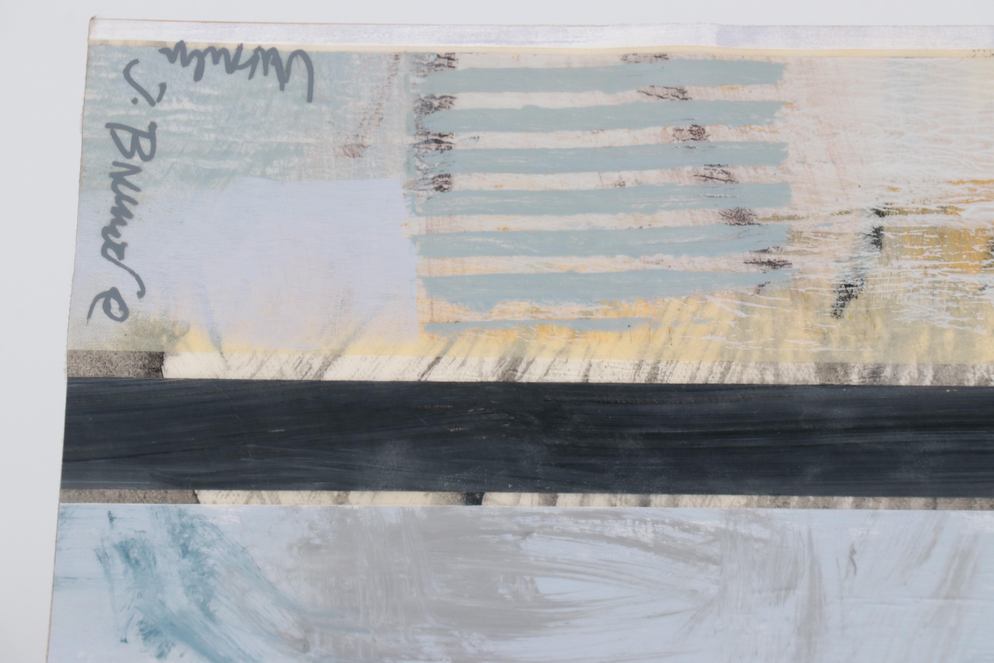 Ursula Brenner Large-Scale Abstract Mixed Media Painting, 21st Century