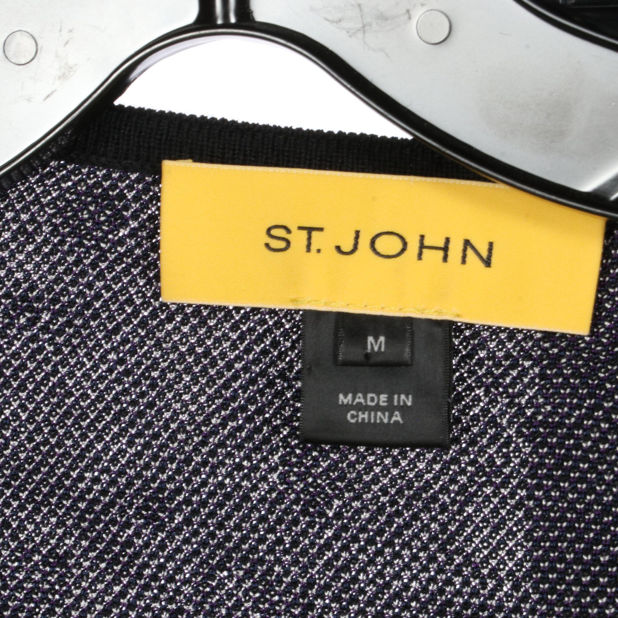 St. John by Marie Grey Wrap Dress with Belt and St. John Sweaters and Skirt