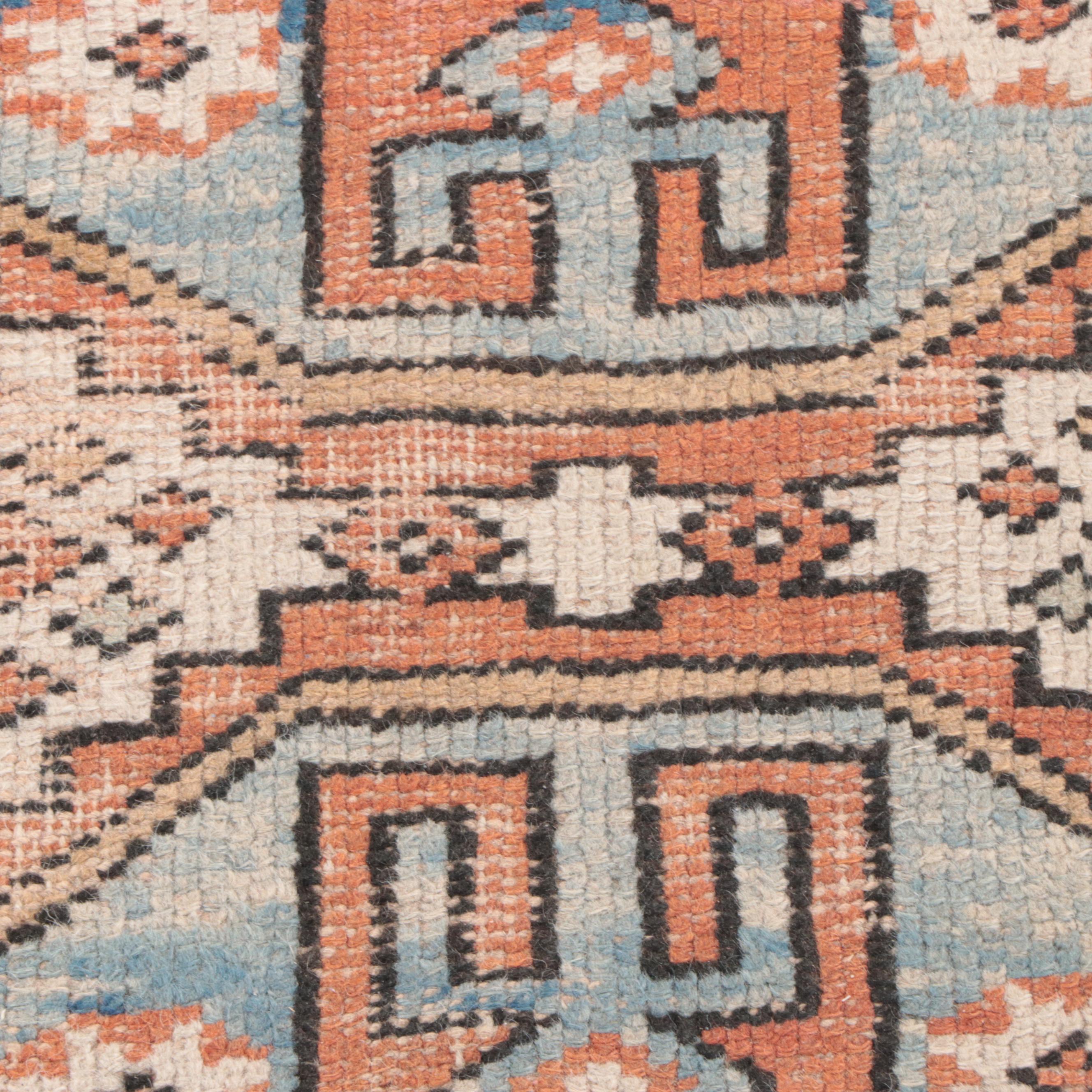 2'4 x 4'2 Hand-Knotted Turkish Bergama Accent Rug