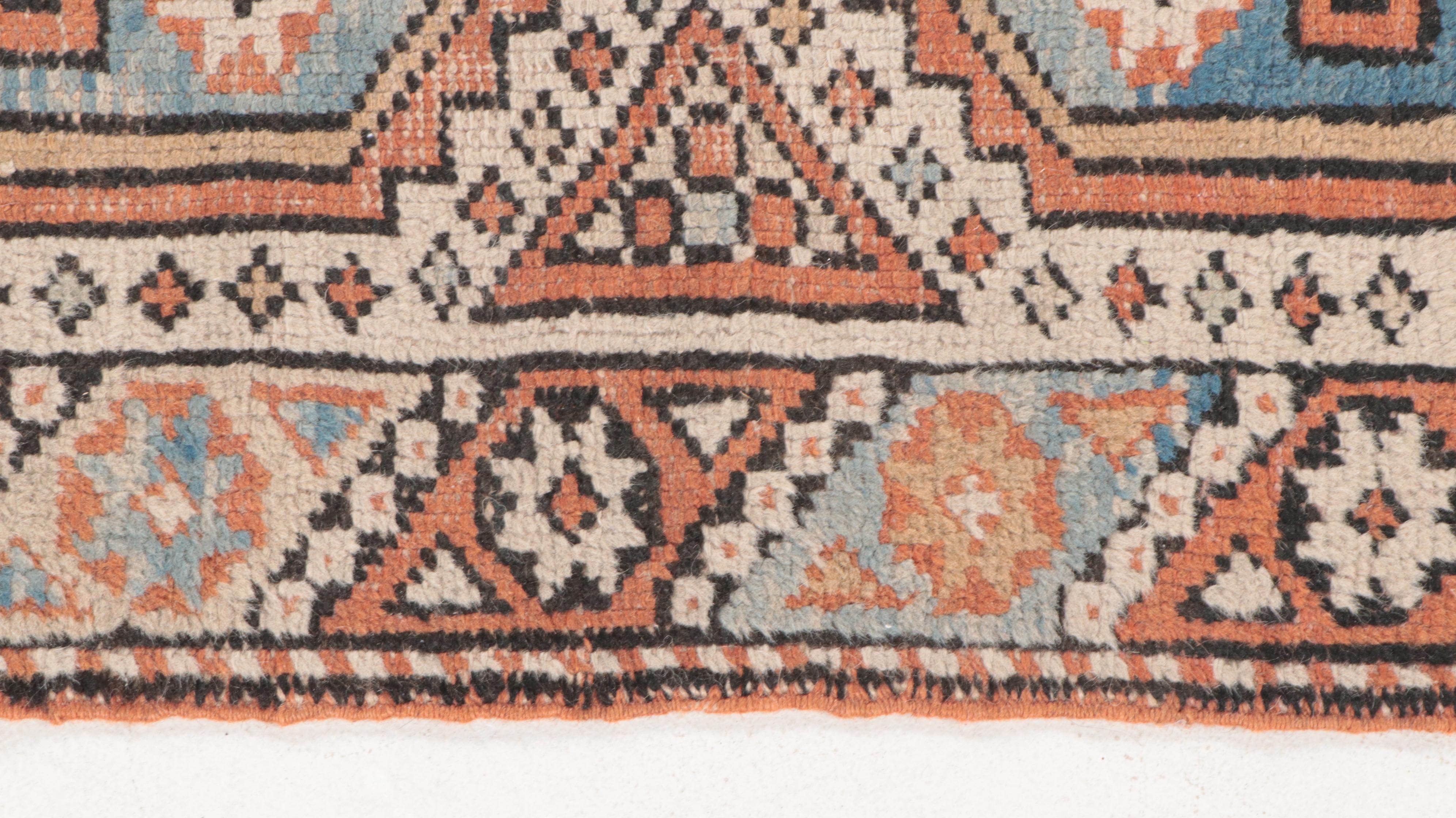 2'4 x 4'2 Hand-Knotted Turkish Bergama Accent Rug