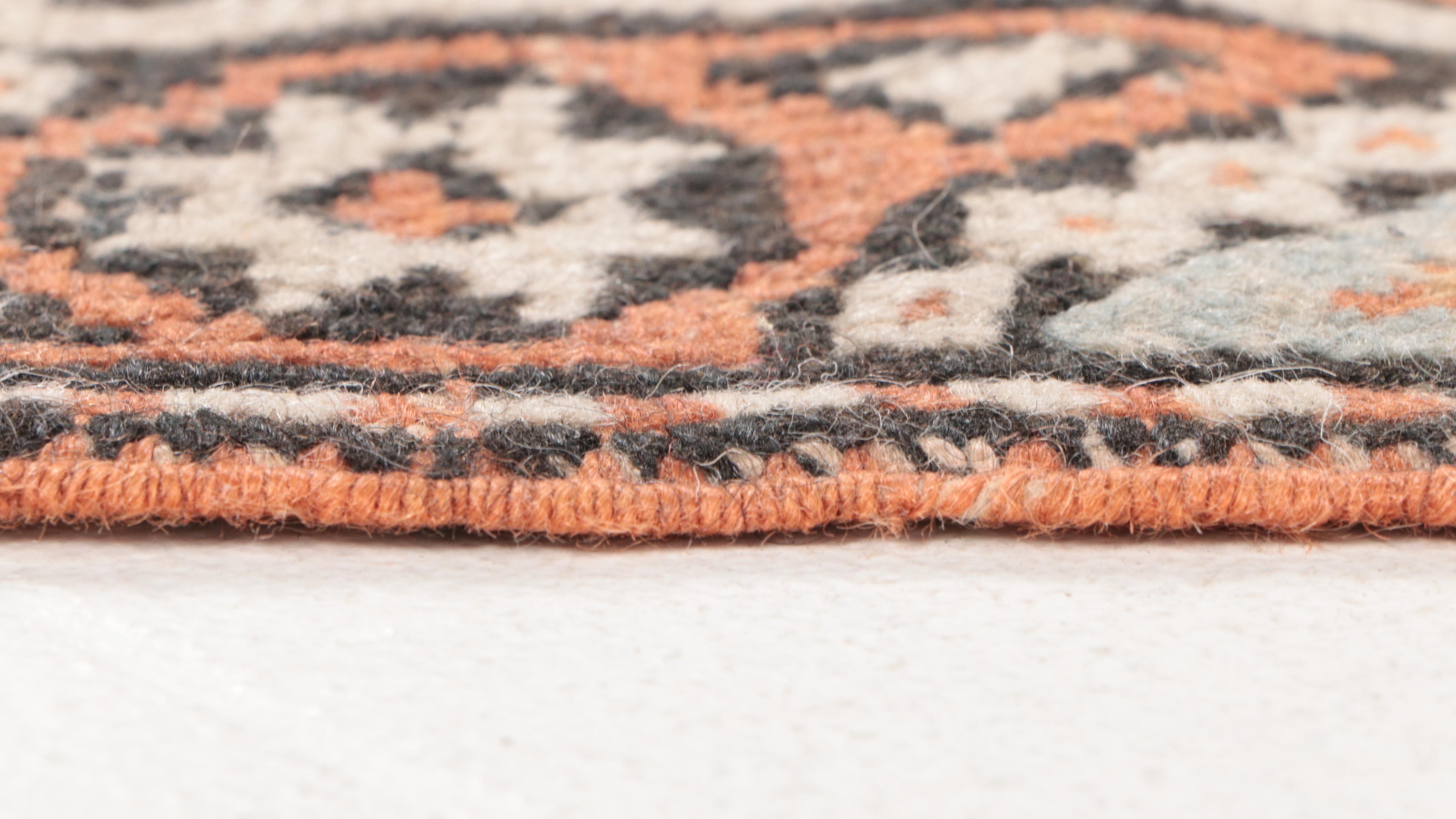 2'4 x 4'2 Hand-Knotted Turkish Bergama Accent Rug