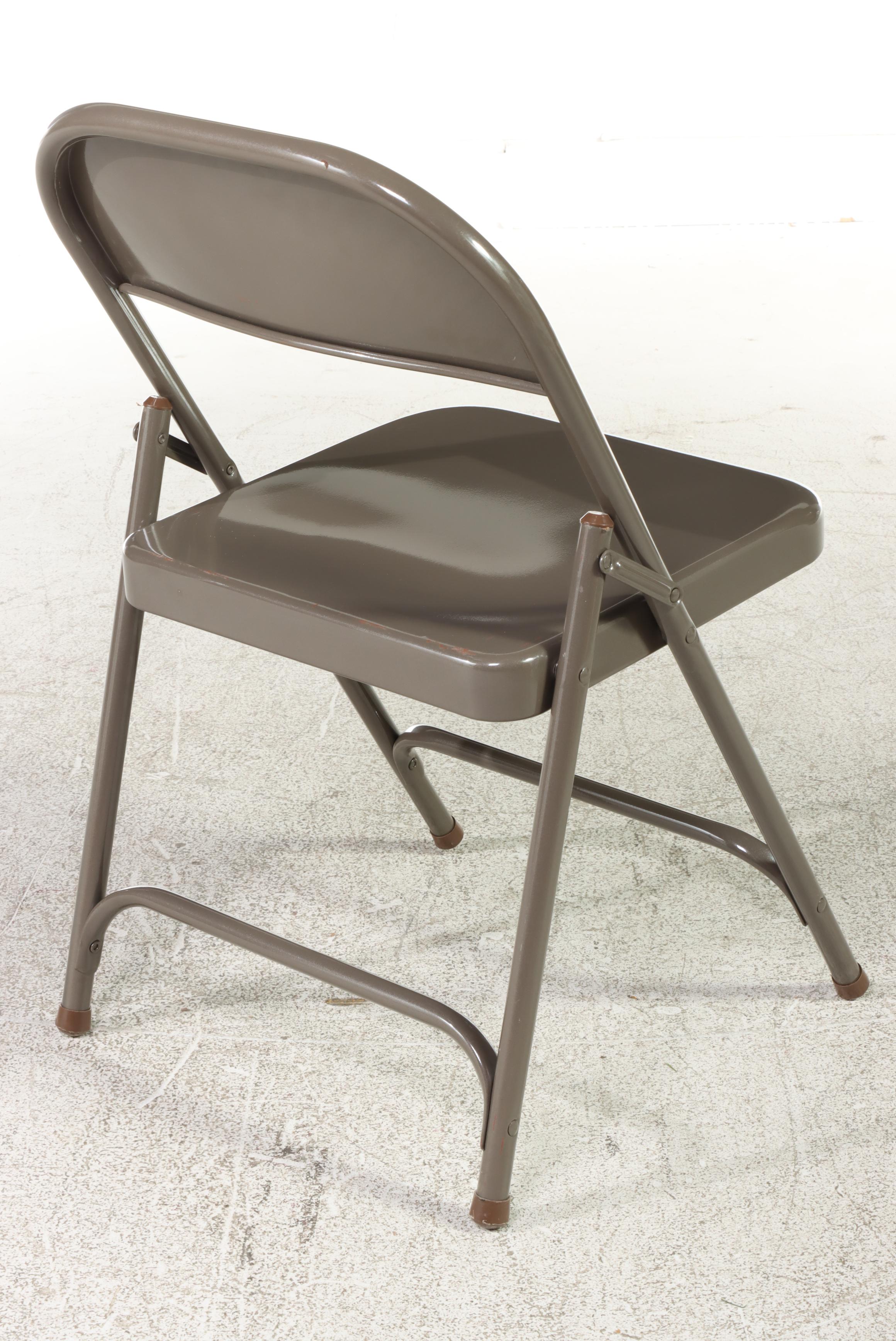 Virco Steel Folding Chairs in El Dorado Bronze Finish