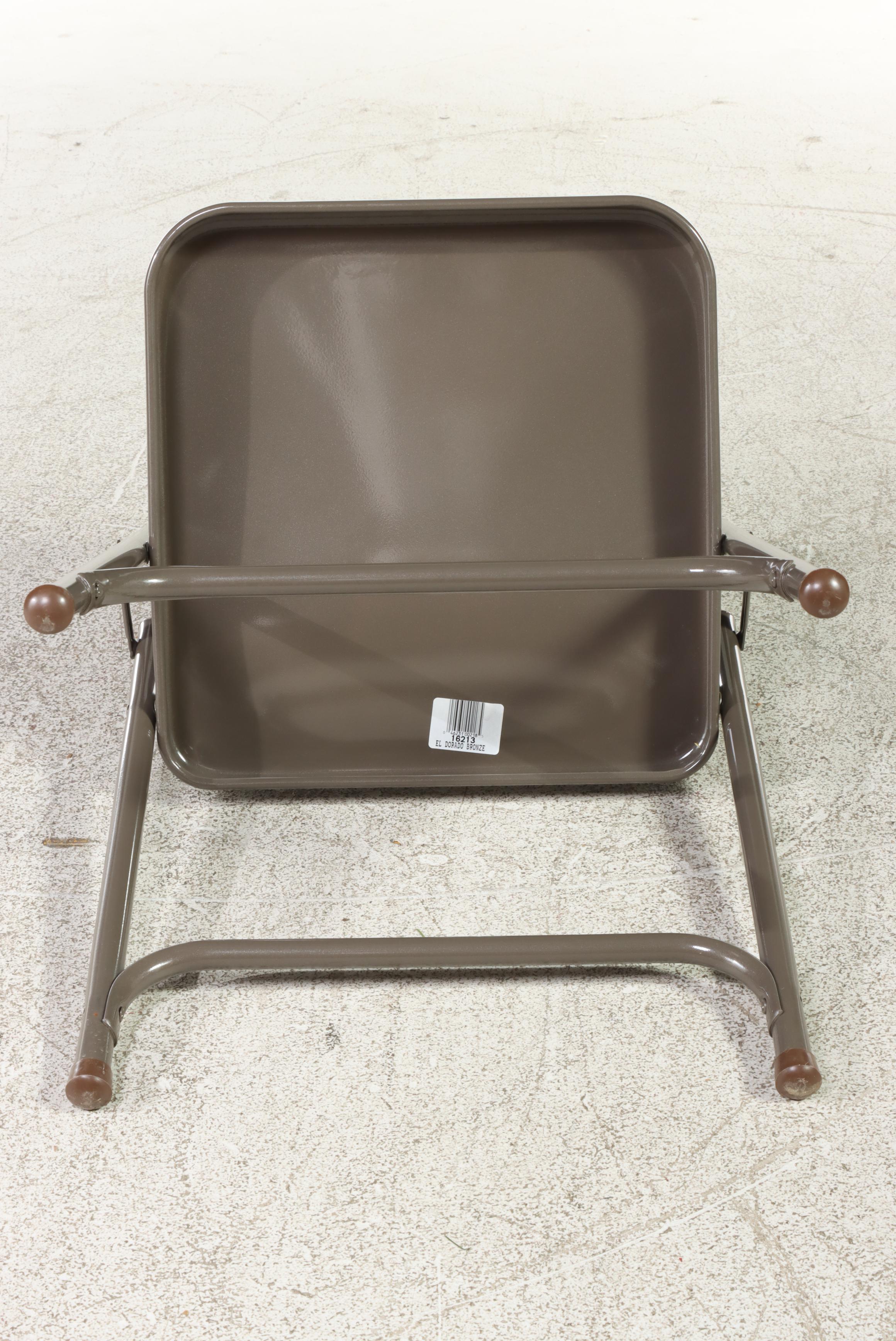 Virco Steel Folding Chairs in El Dorado Bronze Finish