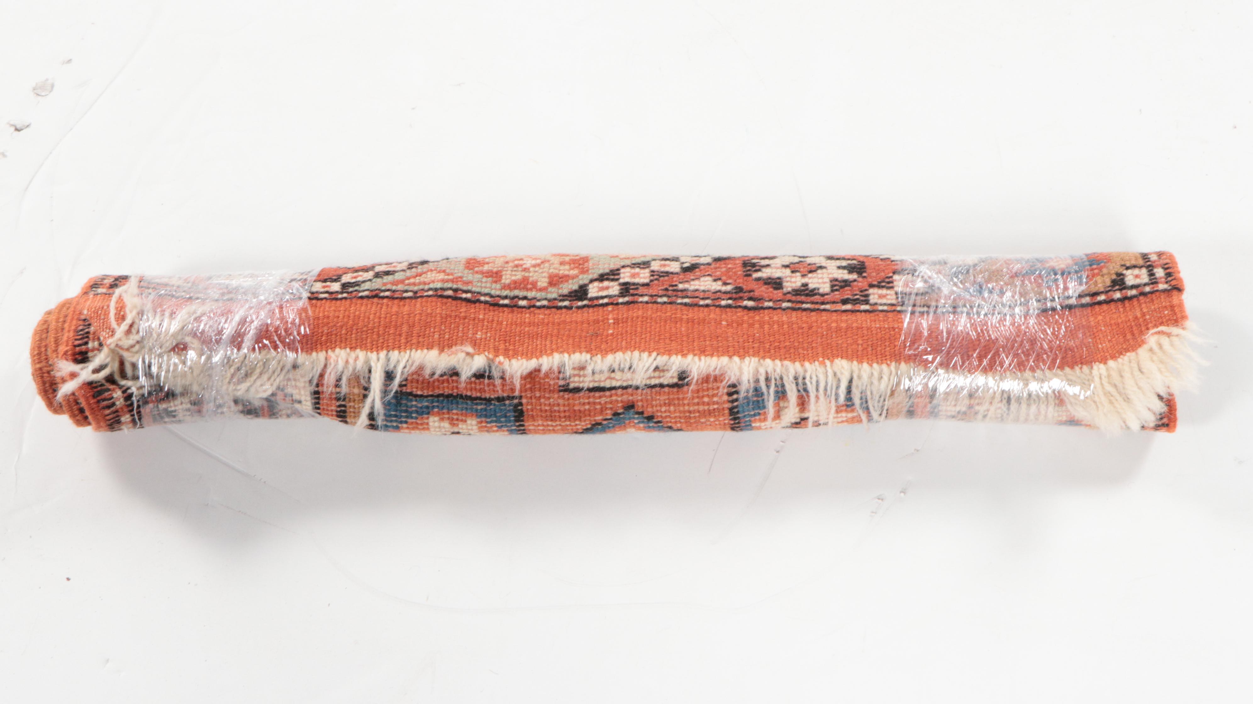 2'4 x 4'2 Hand-Knotted Turkish Bergama Accent Rug