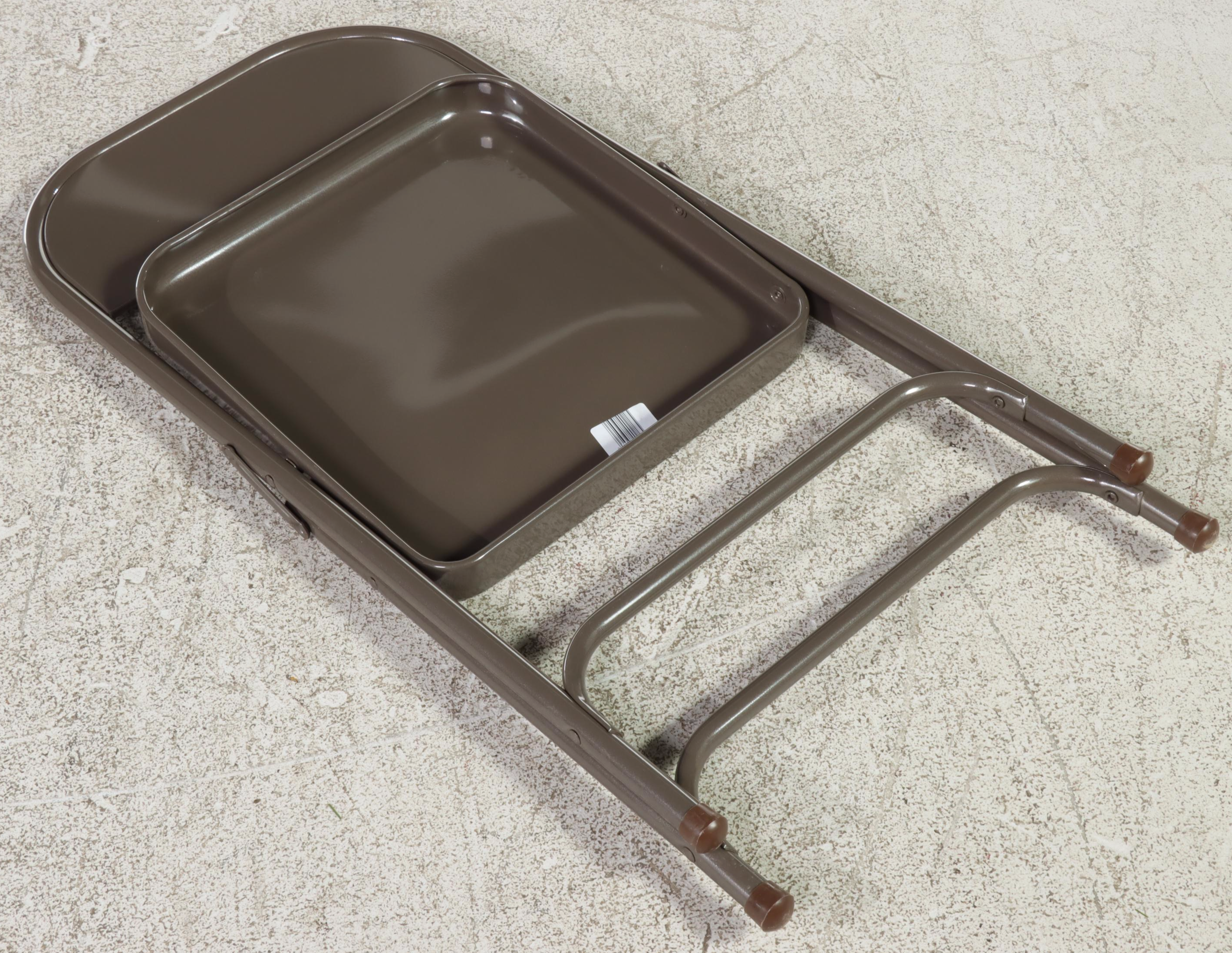 Virco Steel Folding Chairs in El Dorado Bronze Finish