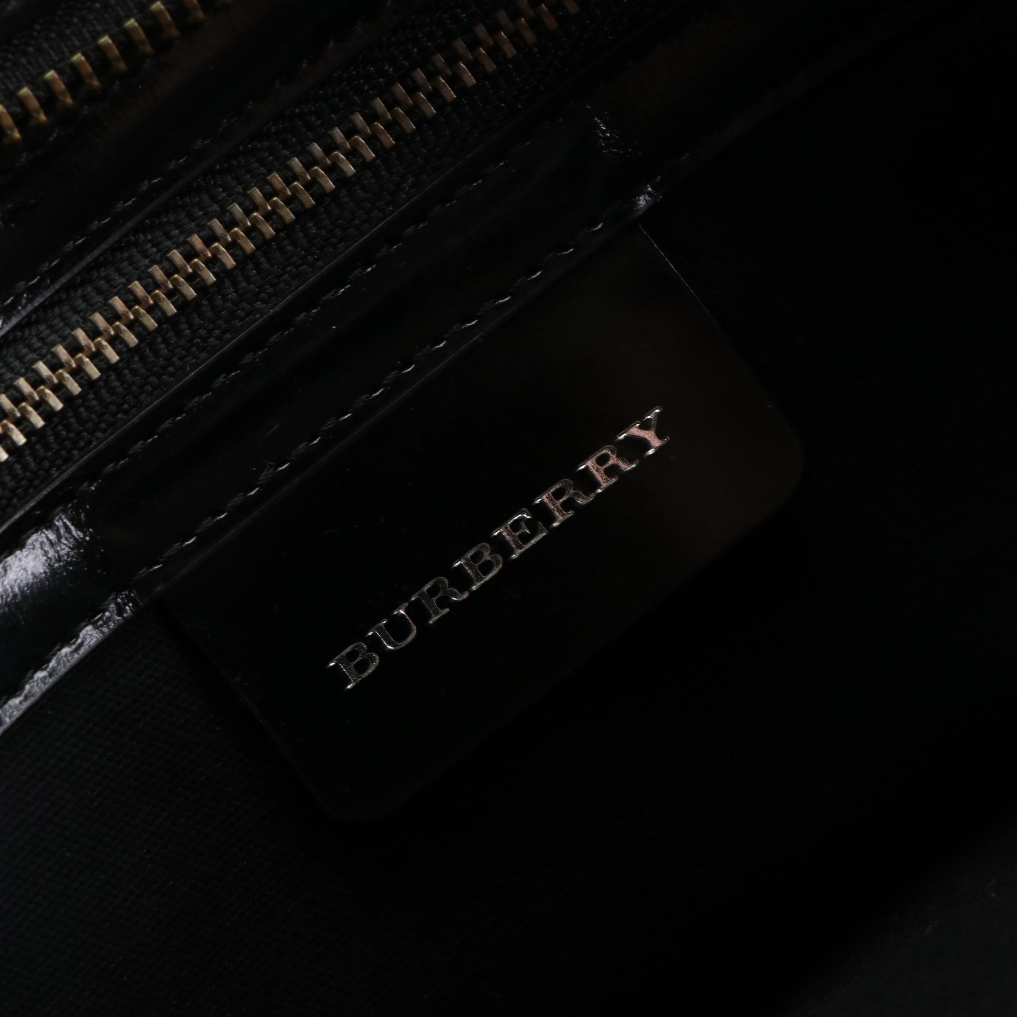 Burberry Baguette in Wool Herringbone and Leather