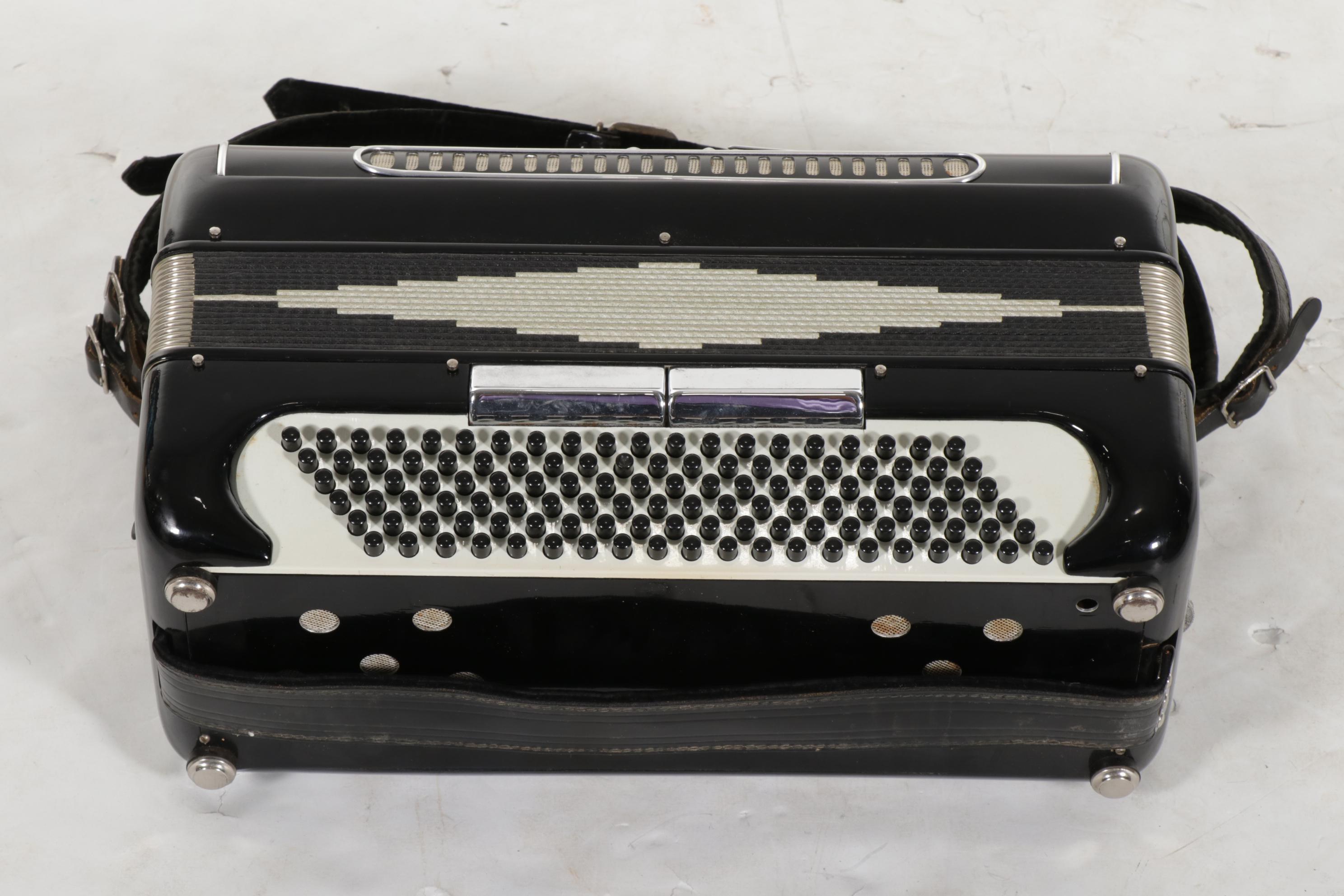 Vintage Piano Accordion with Case