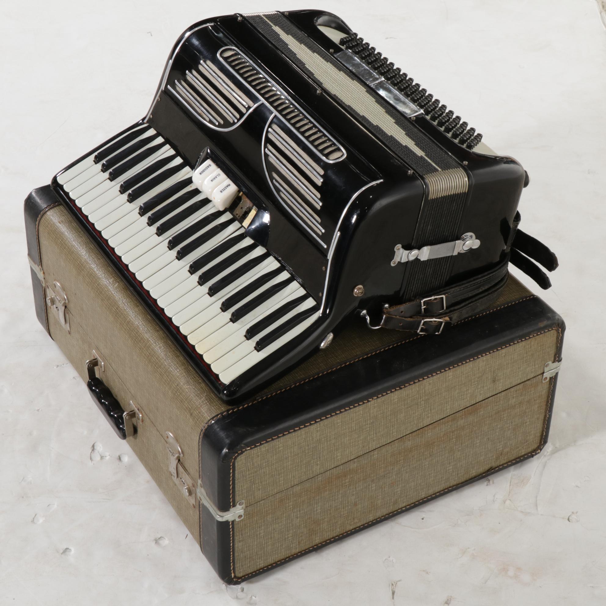 Vintage Piano Accordion with Case