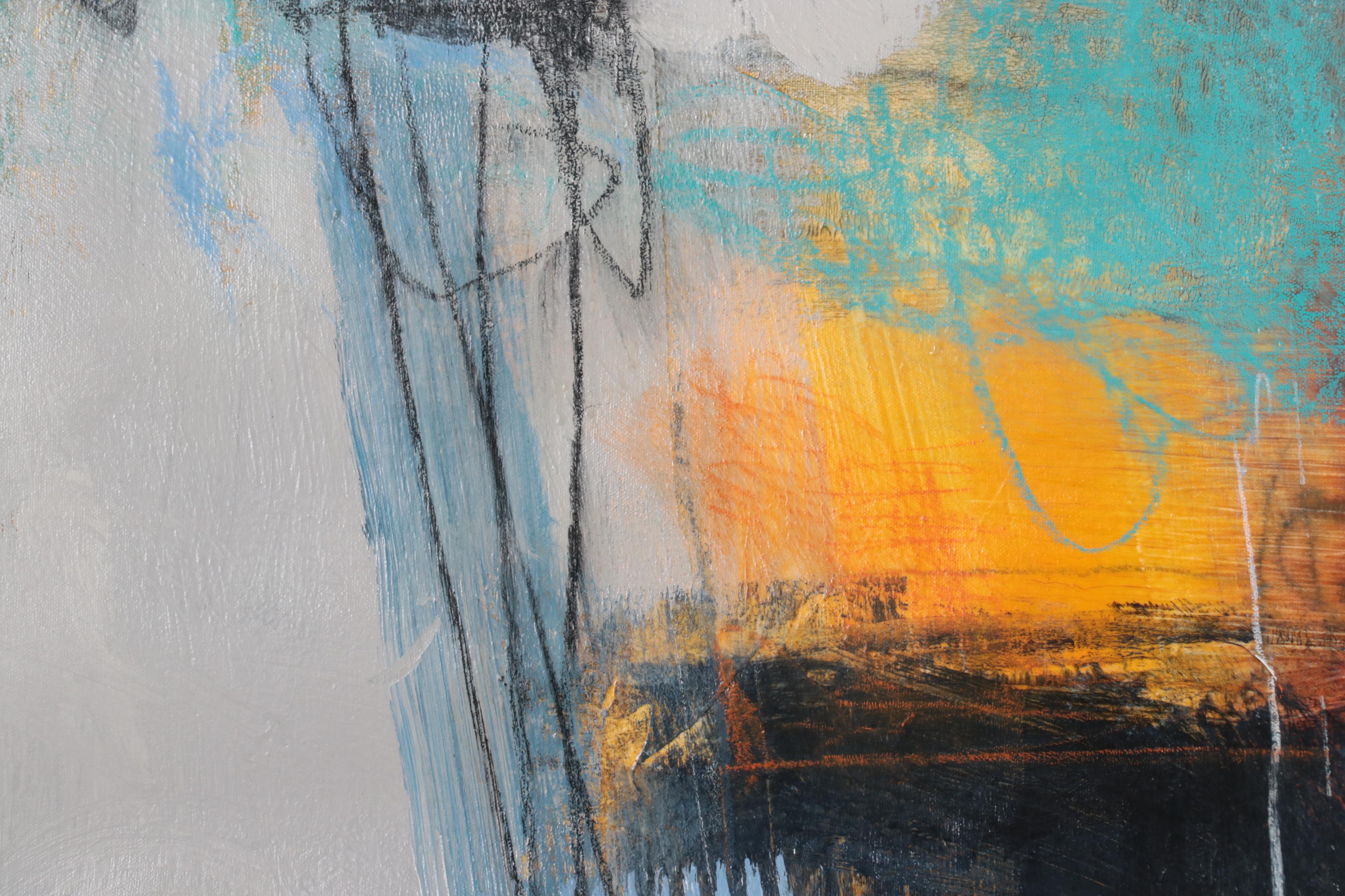 Ursula Brenner Abstract Mixed Media Painting, 21st Century