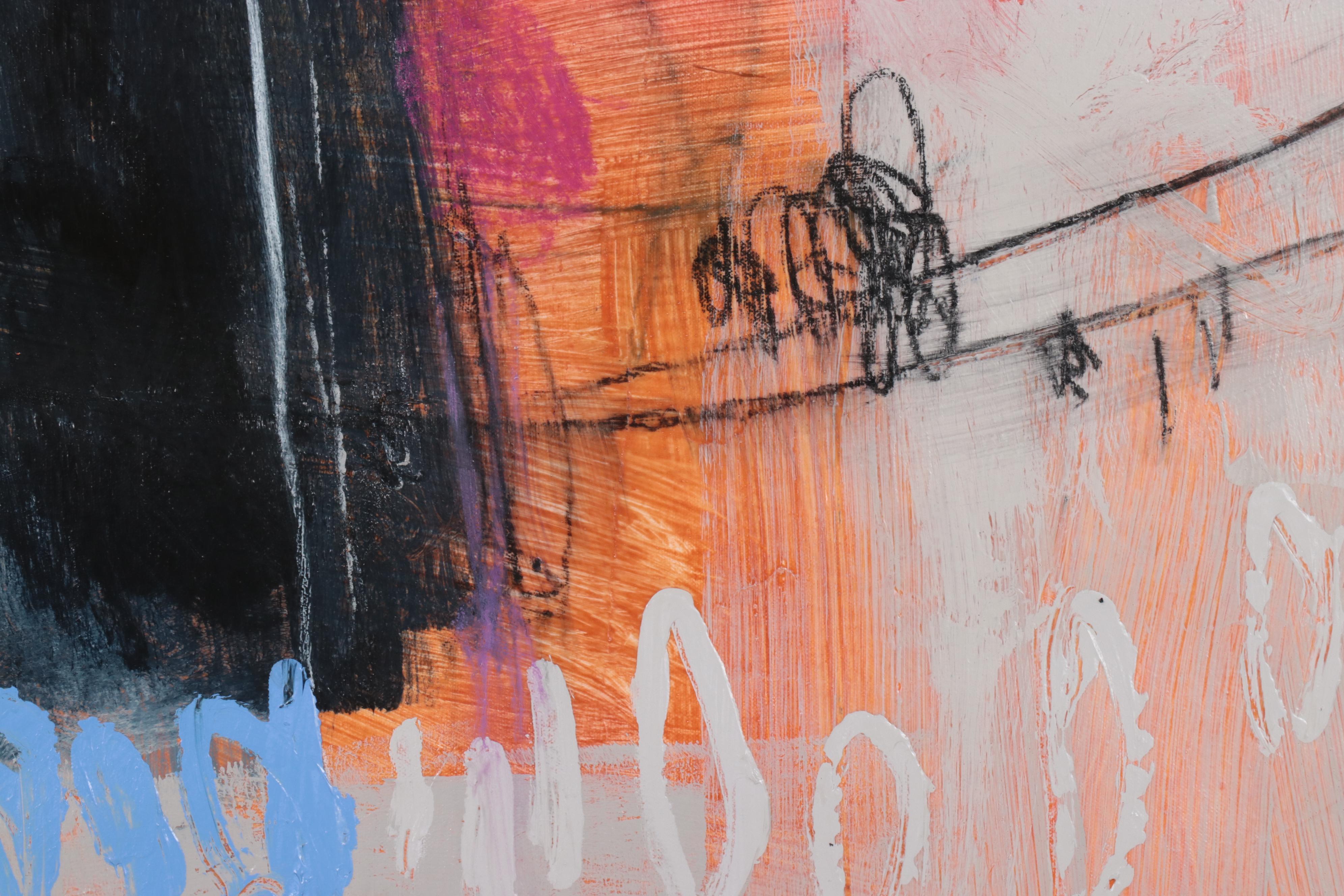 Ursula Brenner Abstract Mixed Media Painting, 21st Century