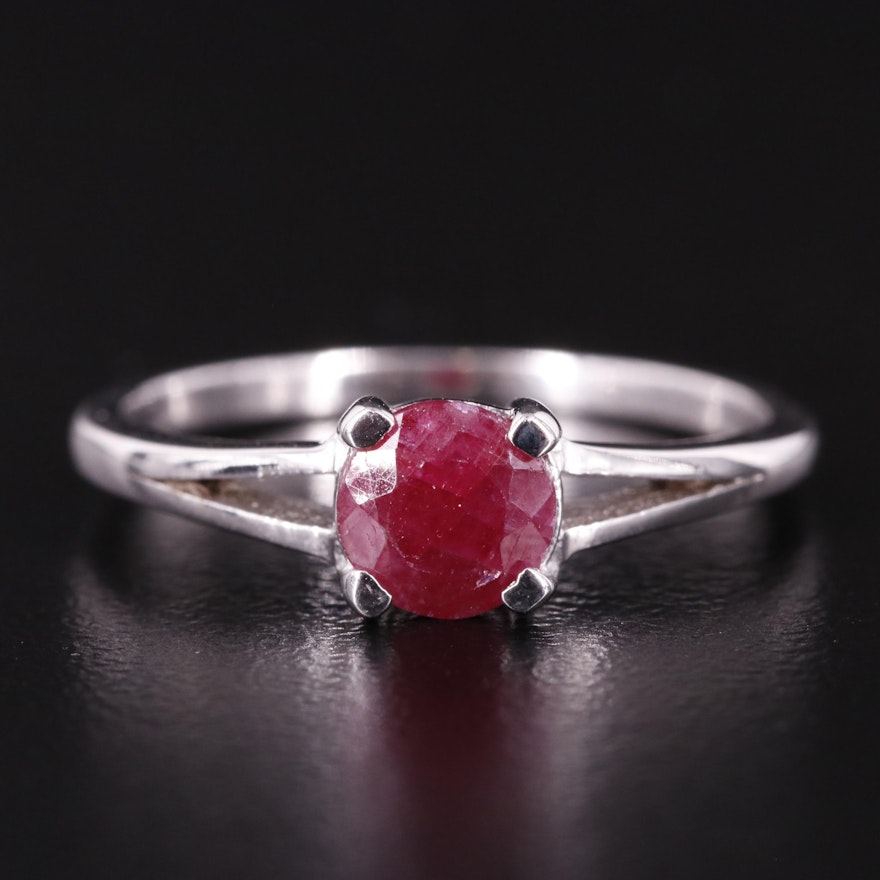 Sterling Ruby Solitaire Ring
