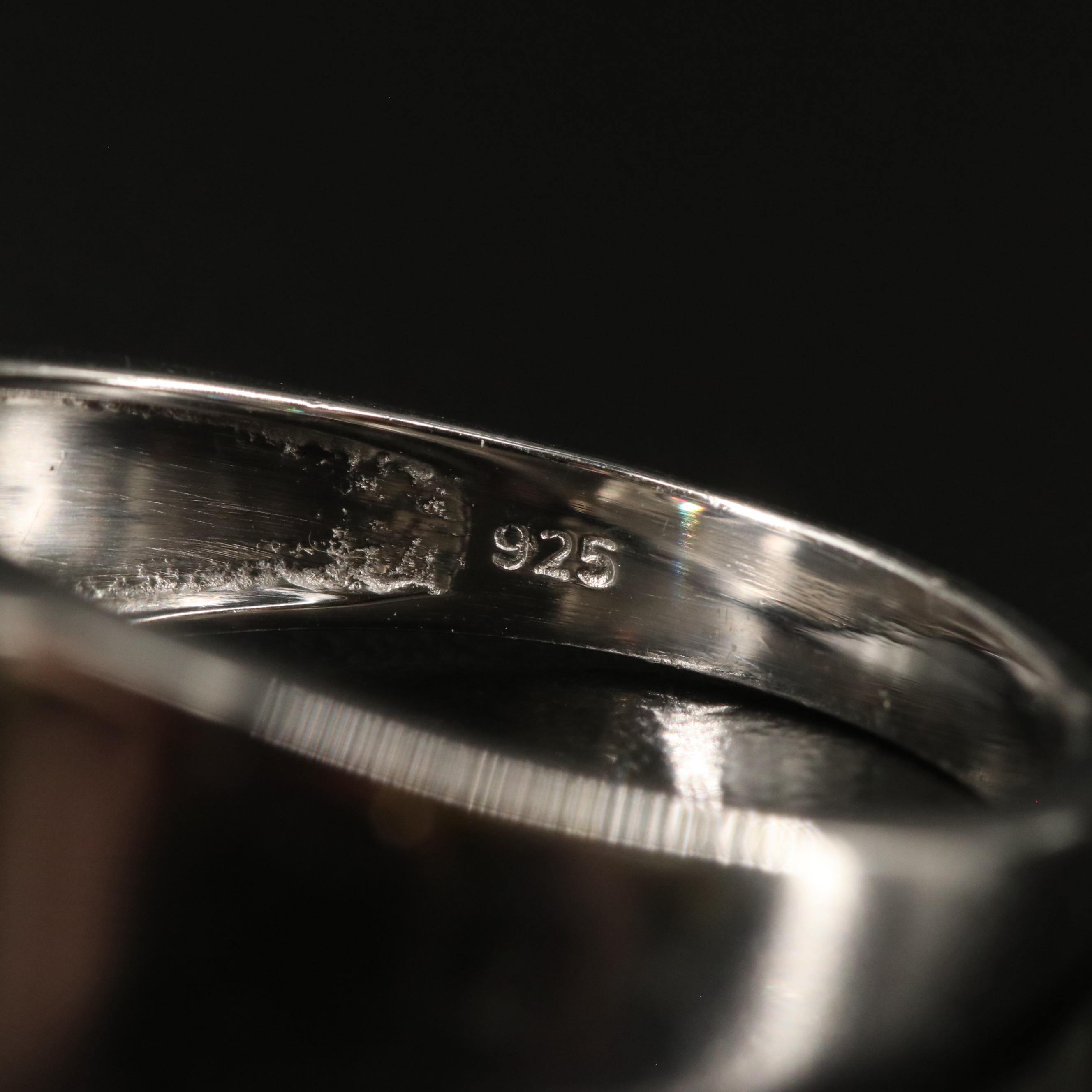 Sterling Cubic Zirconia Tapered Ring