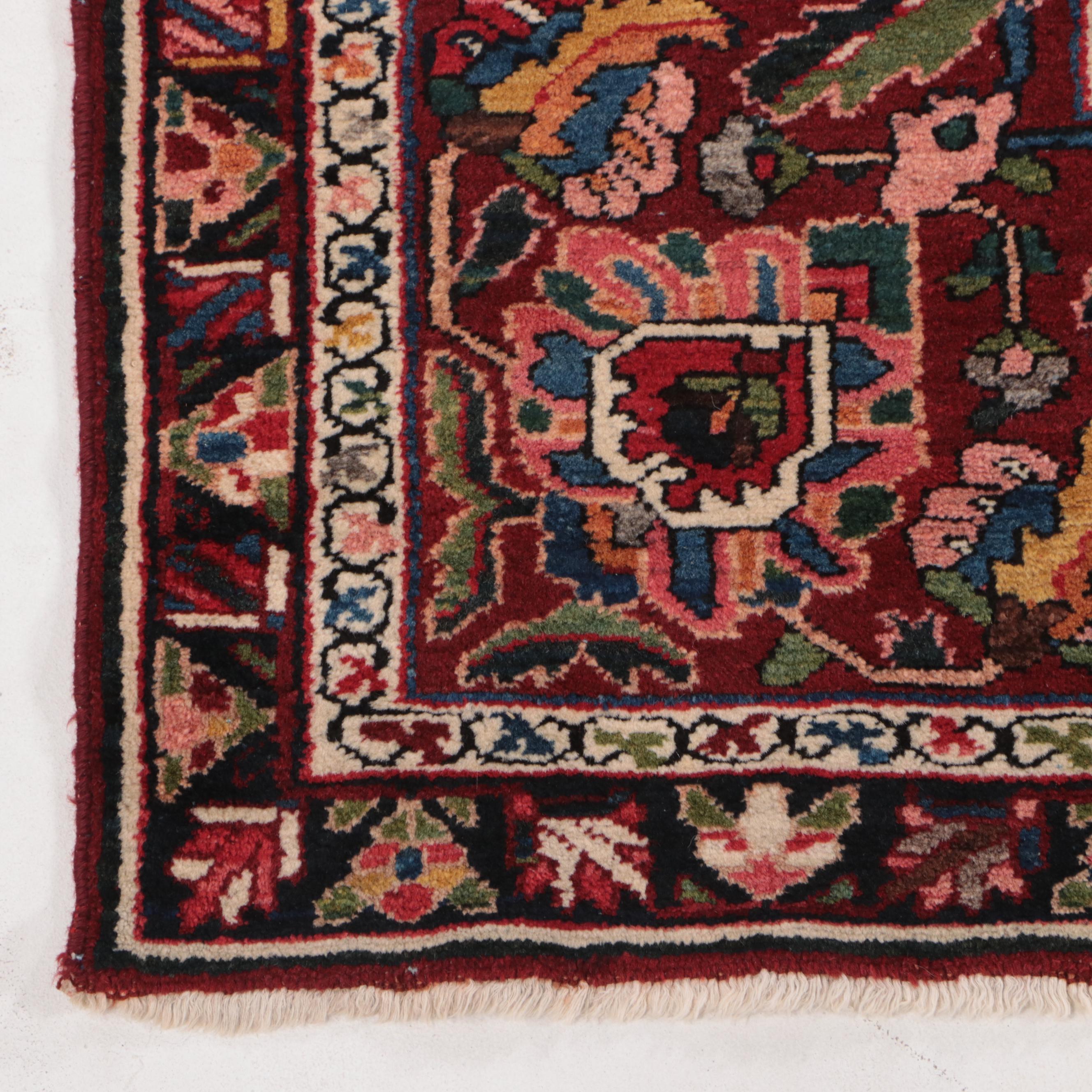 11'4 x 15'6 Hand-Knotted Persian Bakhtiari Area Rug, Semi-Antique