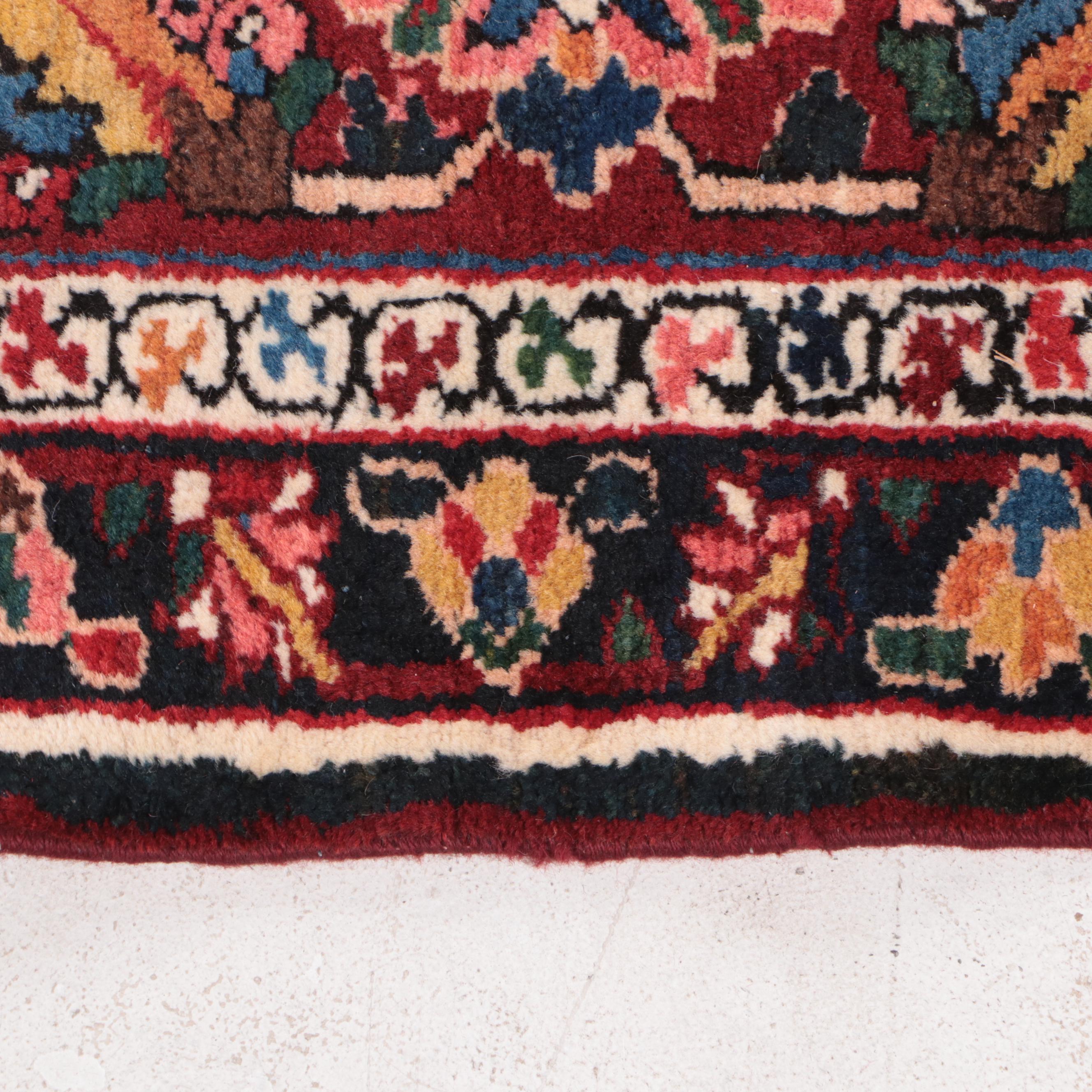 11'4 x 15'6 Hand-Knotted Persian Bakhtiari Area Rug, Semi-Antique