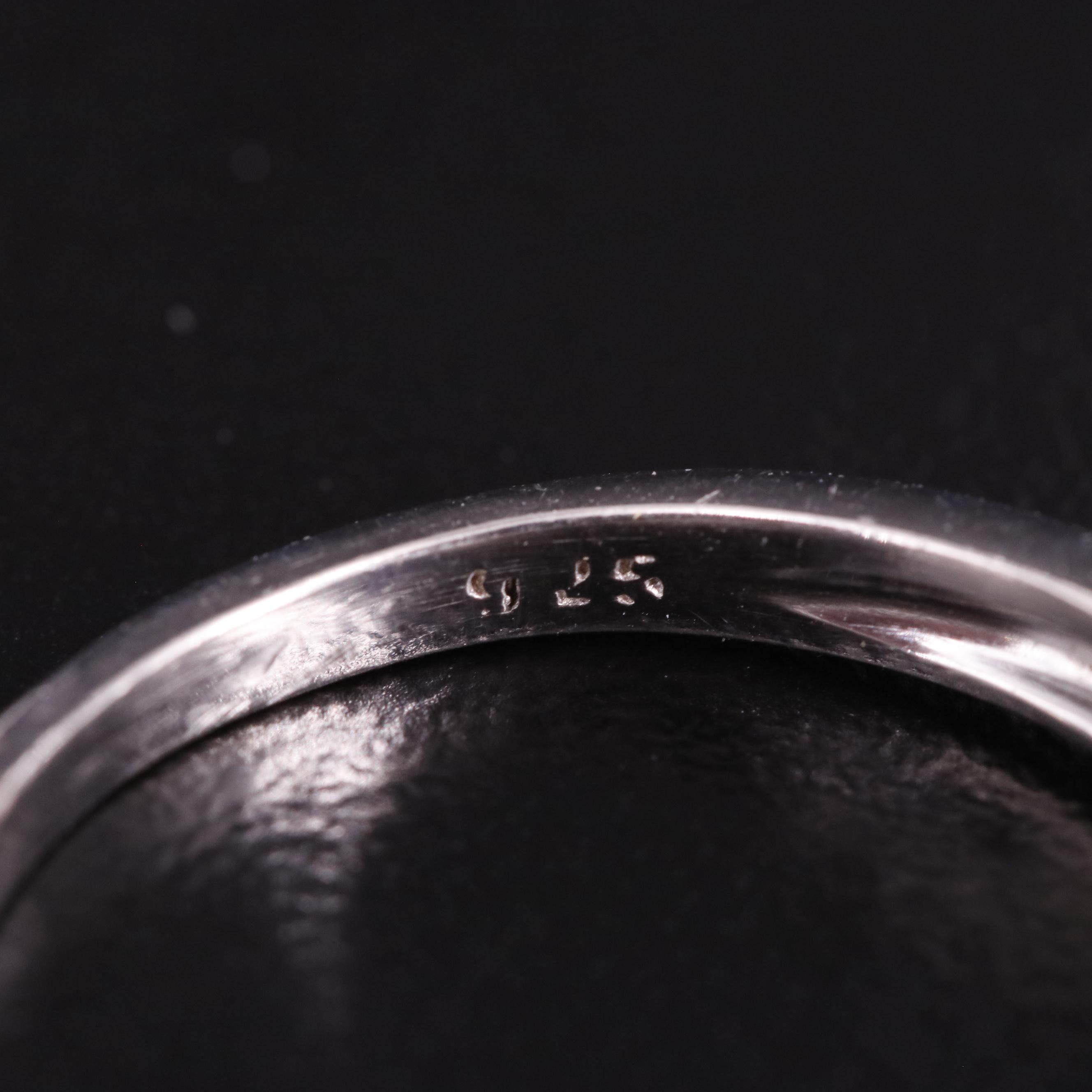 Sterling Sapphire and Diamond Ring